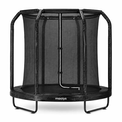 Mooiys kinder trampoline 244cm - met veiligheidsnet en ladder - zwart