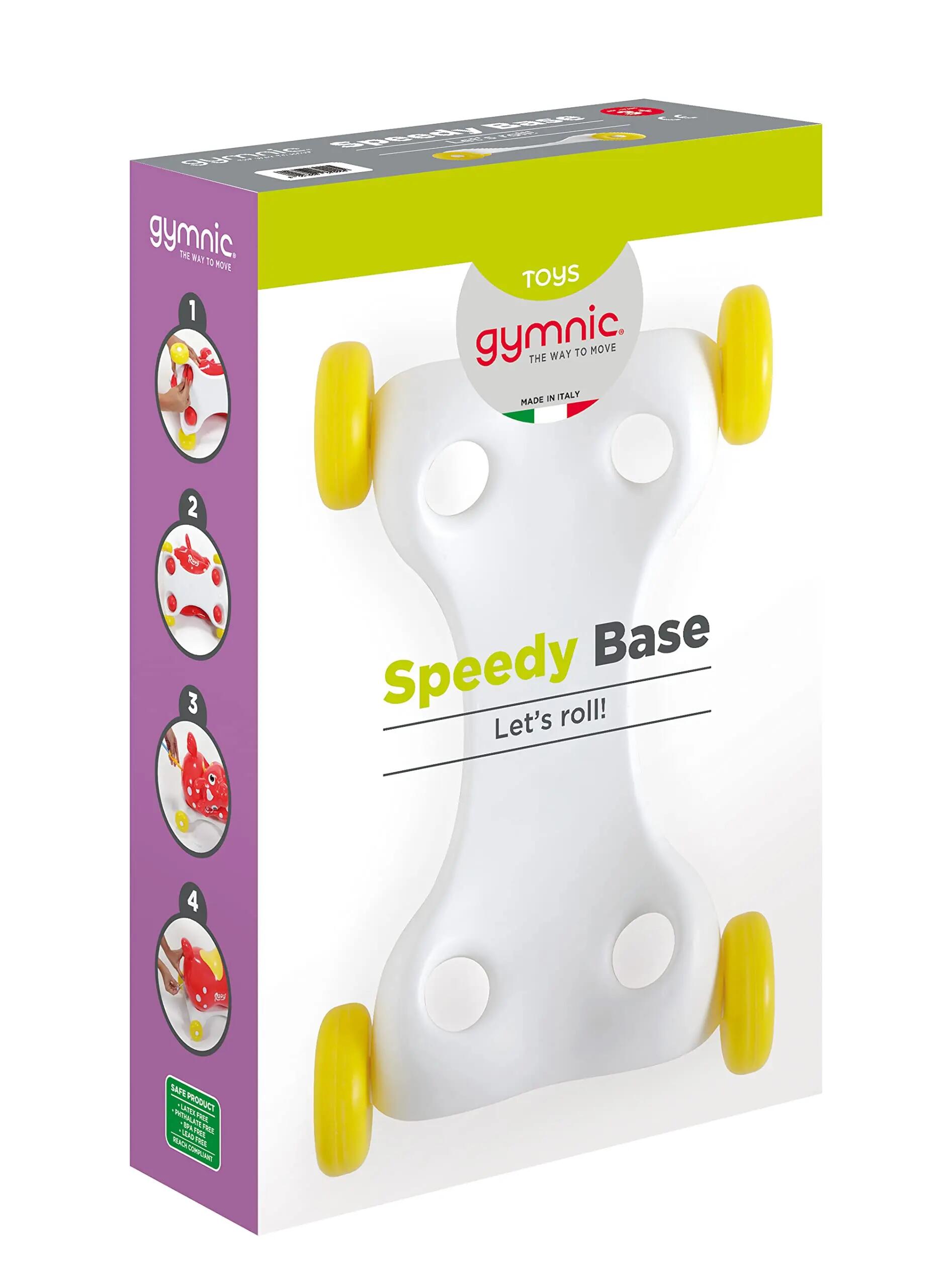 Gymnic Speedy Base Base con ruote per cavalcabili 50x32 cm bianca 8/9