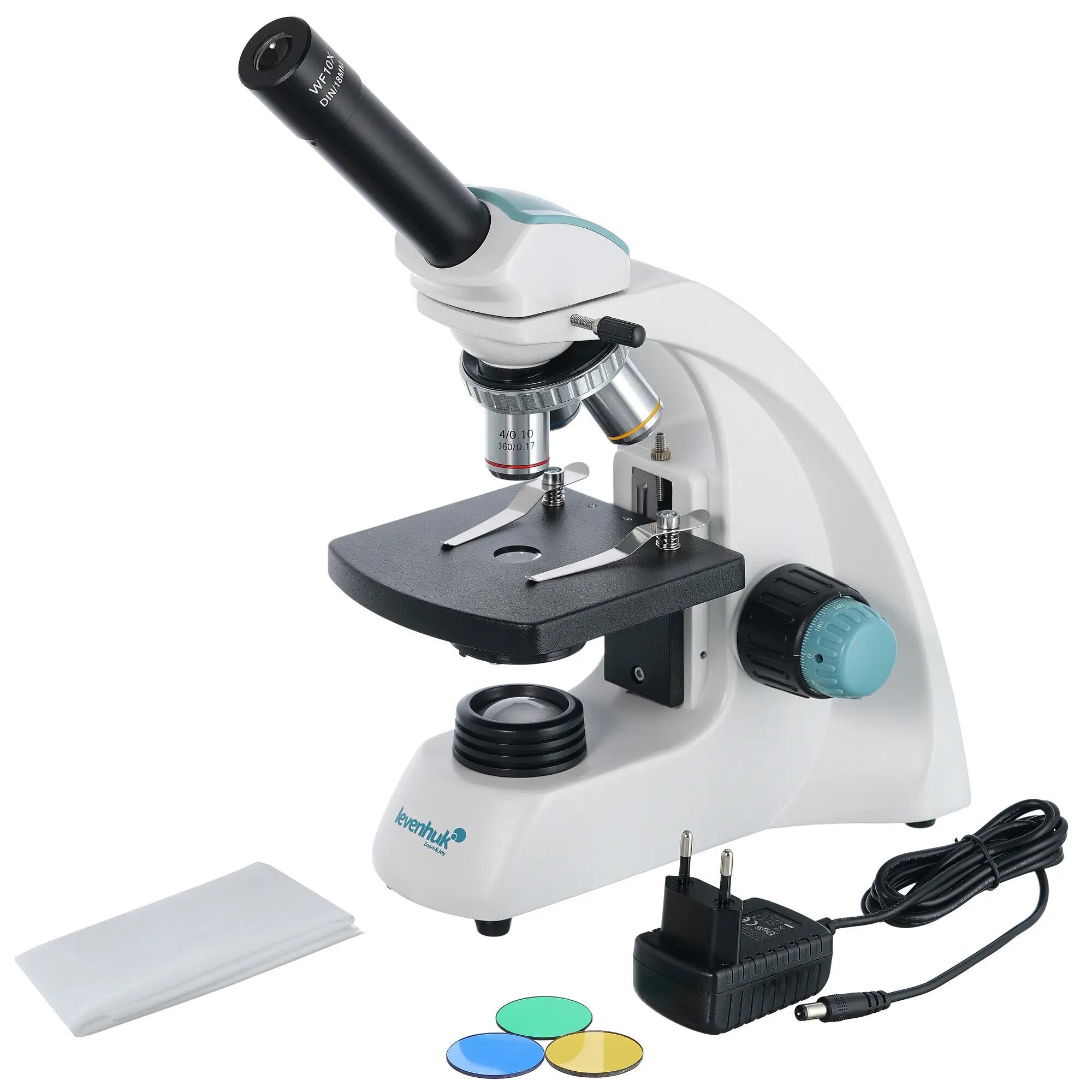 Microscopio monoculare 400M - acromatico, LED - nero 2/6