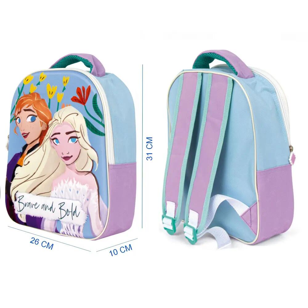 Set Vuelta al Cole Frozen Mochila Guardería Saco Merienda y Estuche 2/3