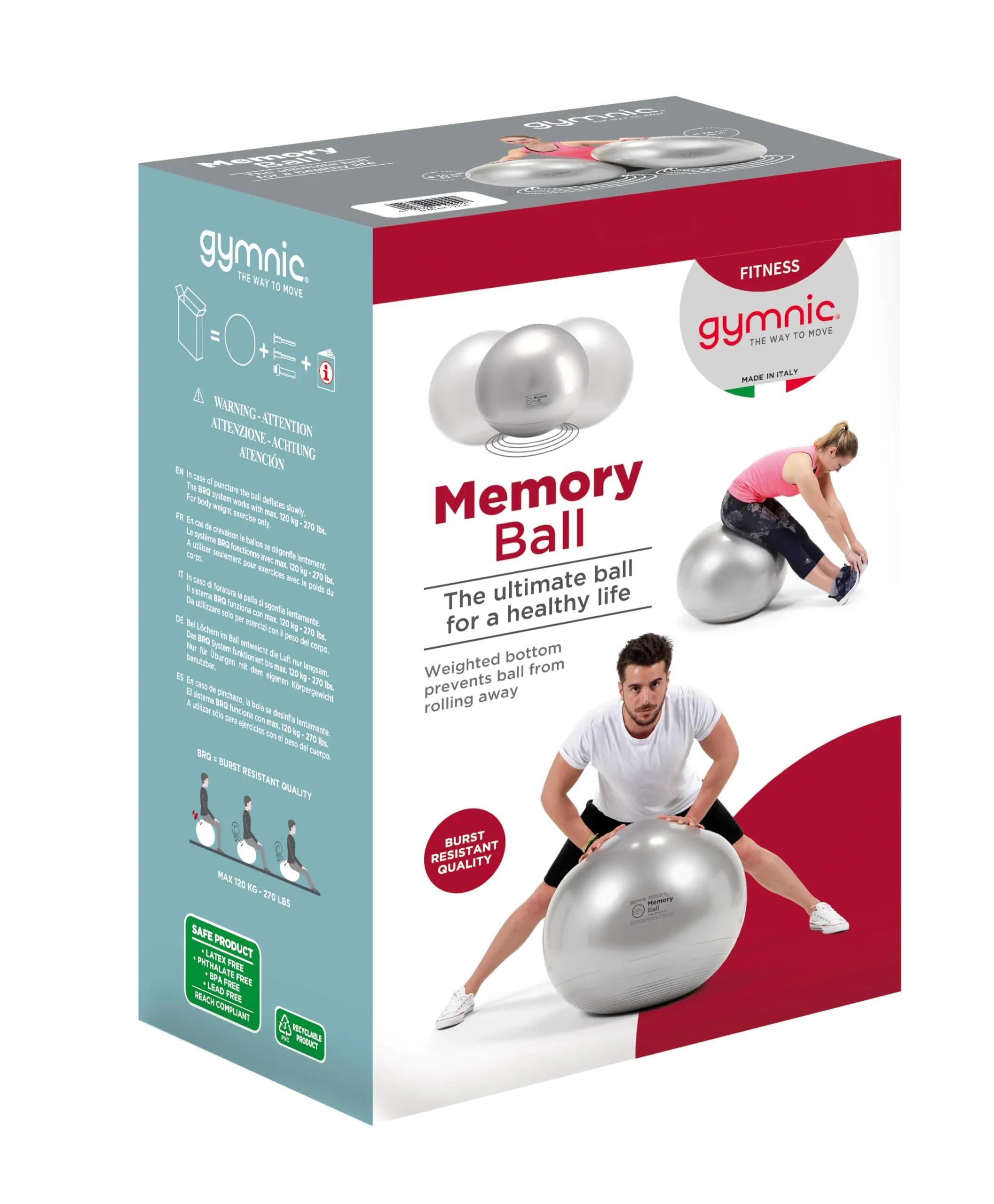 Gymnic Memory Ball Palla fitness a memoria di forma Ø 55 cm grigia 8/9