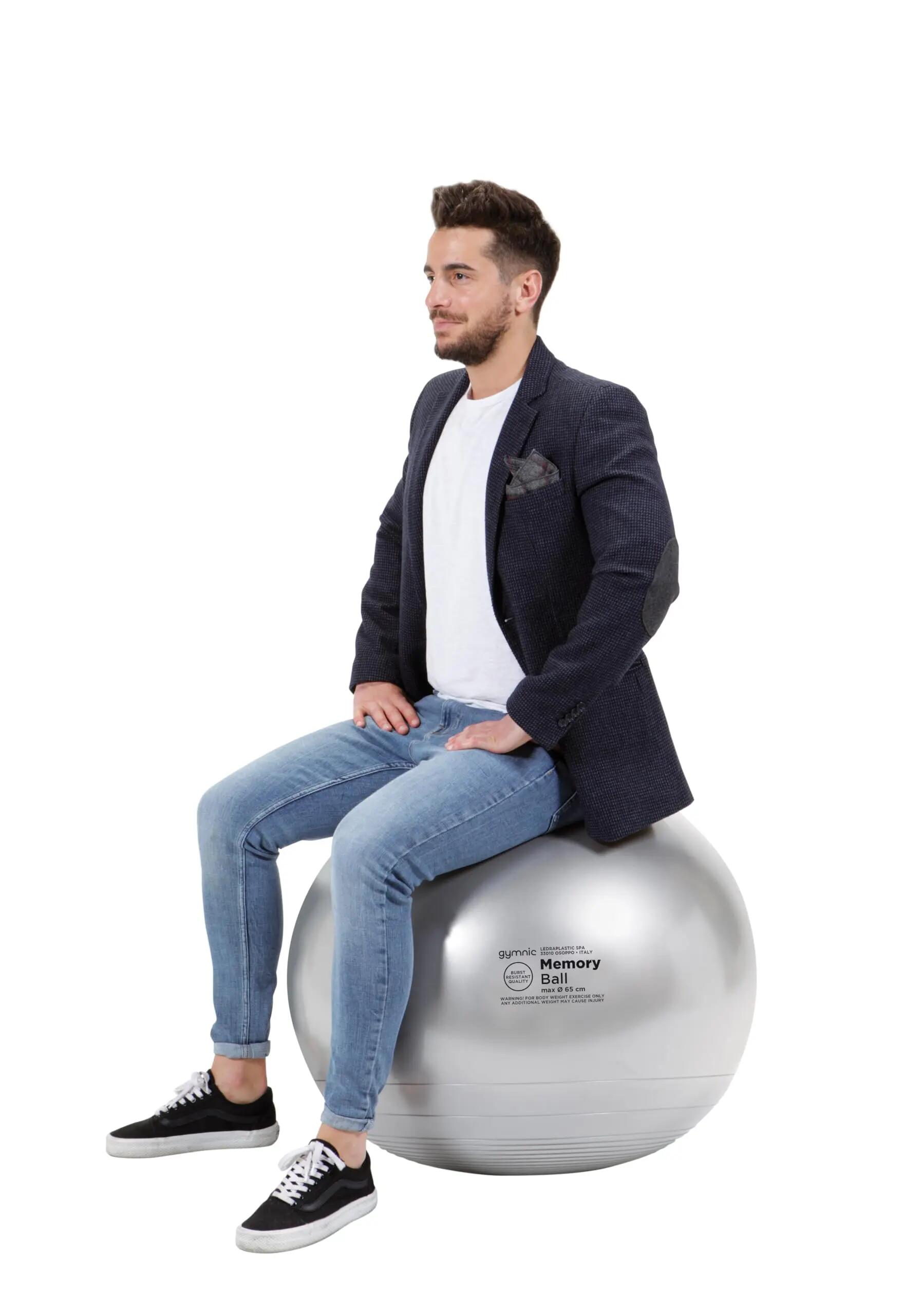 Gymnic Memory Ball Palla fitness a memoria di forma Ø 55 cm grigia 5/9