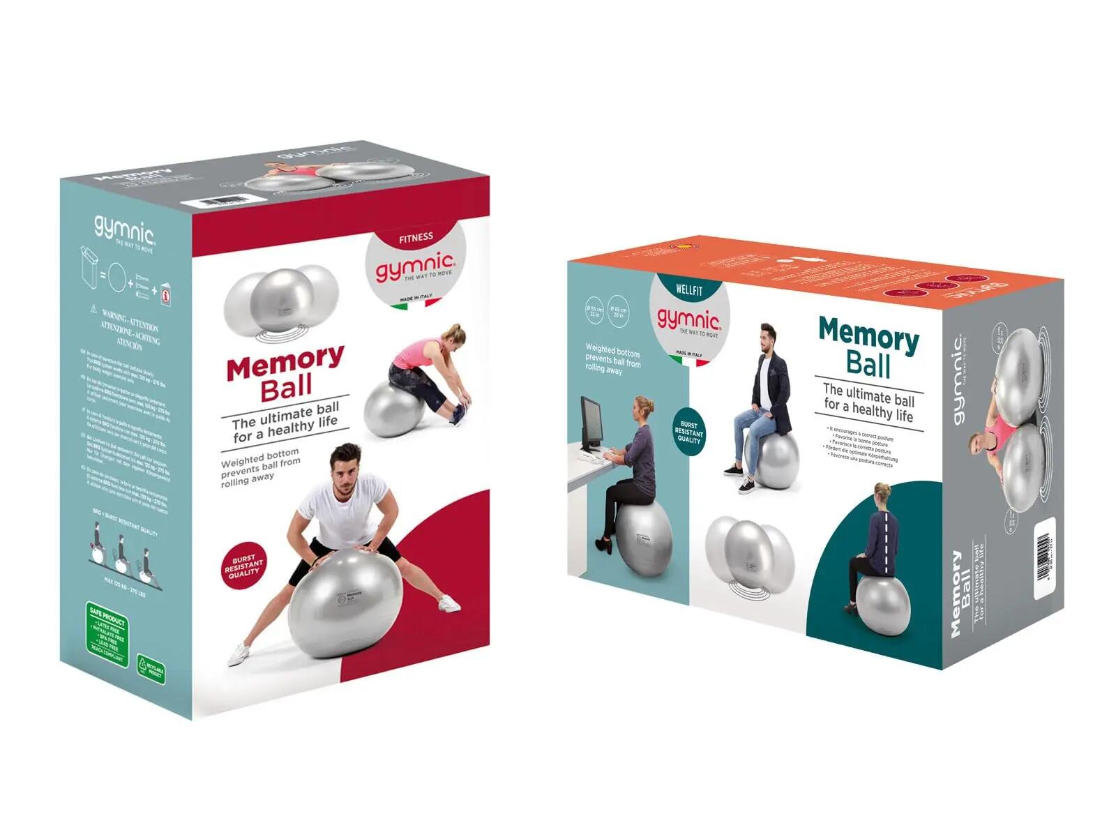 Gymnic Memory Ball Palla fitness a memoria di forma Ø 55 cm grigia 4/9