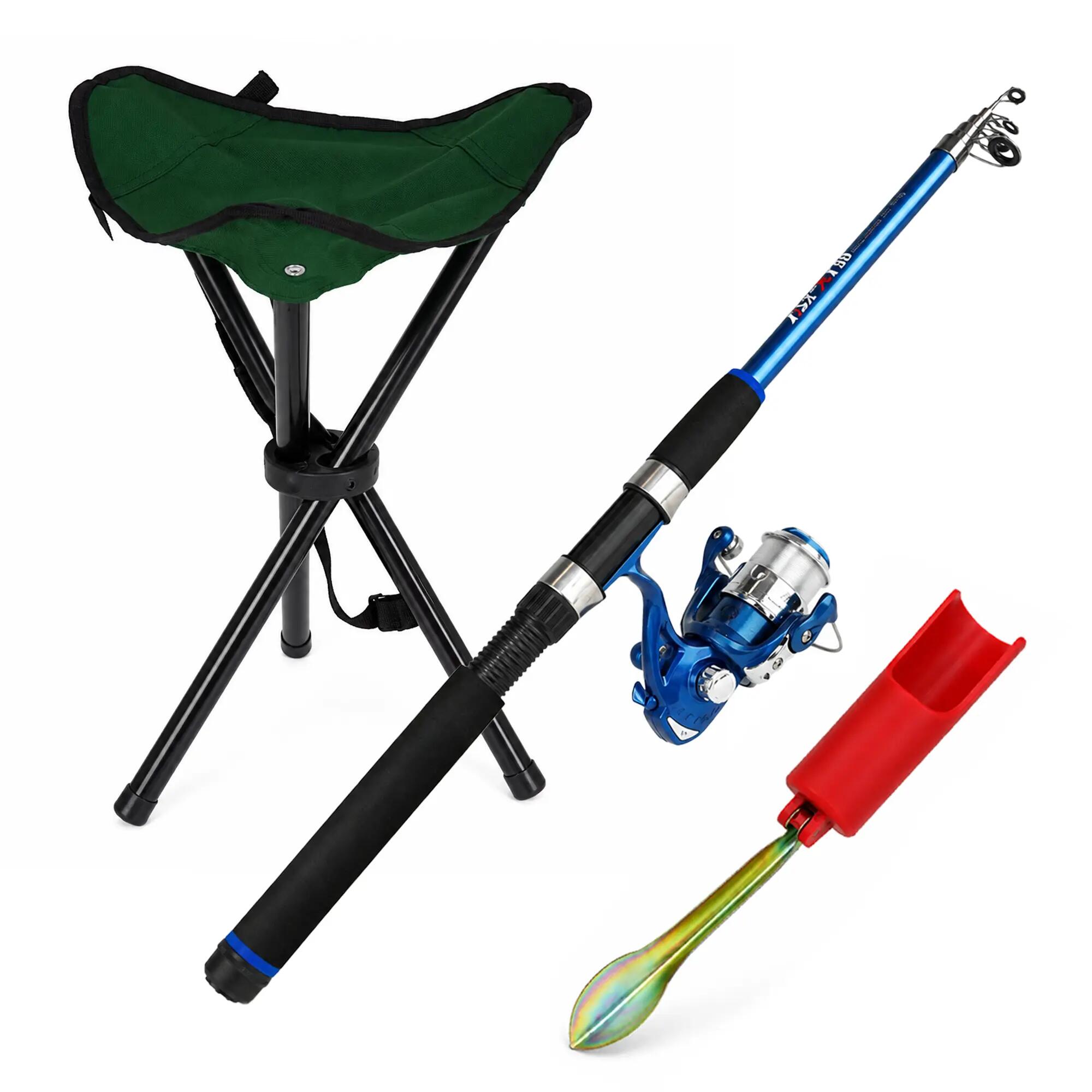 Fish-Xpro Ensemble de Pêche Firefly - Canne 2,10 m - Moulinet et Chaise 2/7