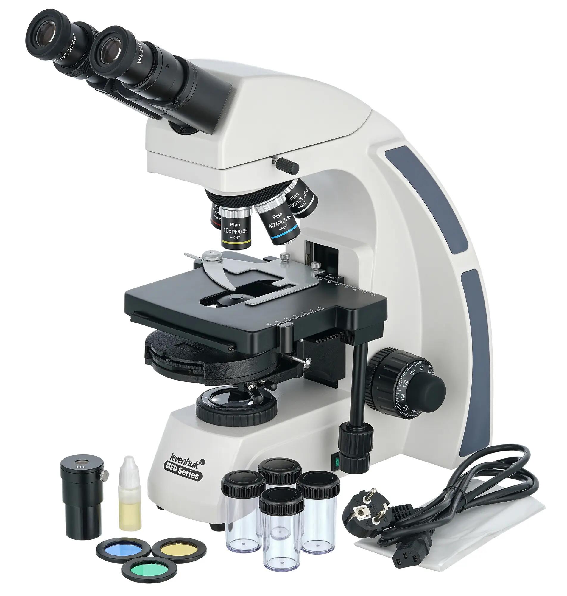 Microscopio - contrasto di fase - med 45b - nero 2/6