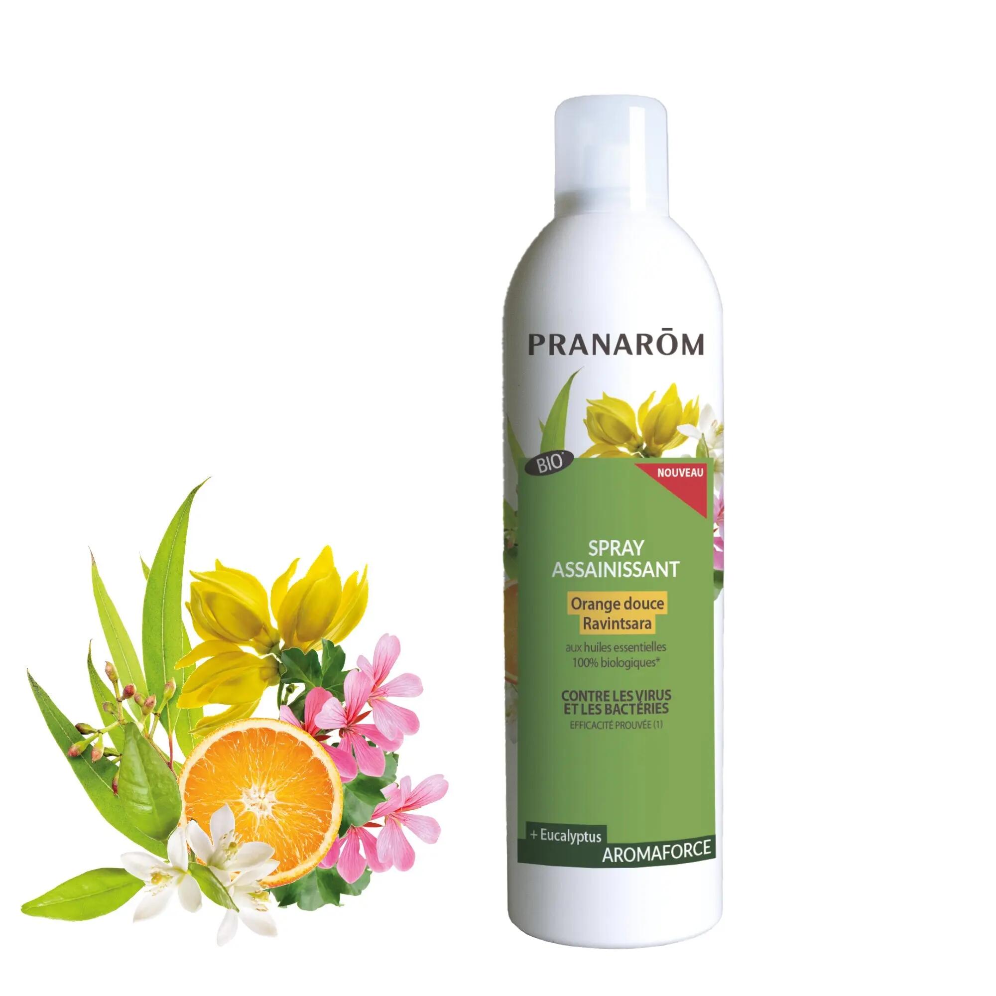 Spray assainissant - Bio - 12 huiles essentielles - Orange douce, Ravintsara 1/1