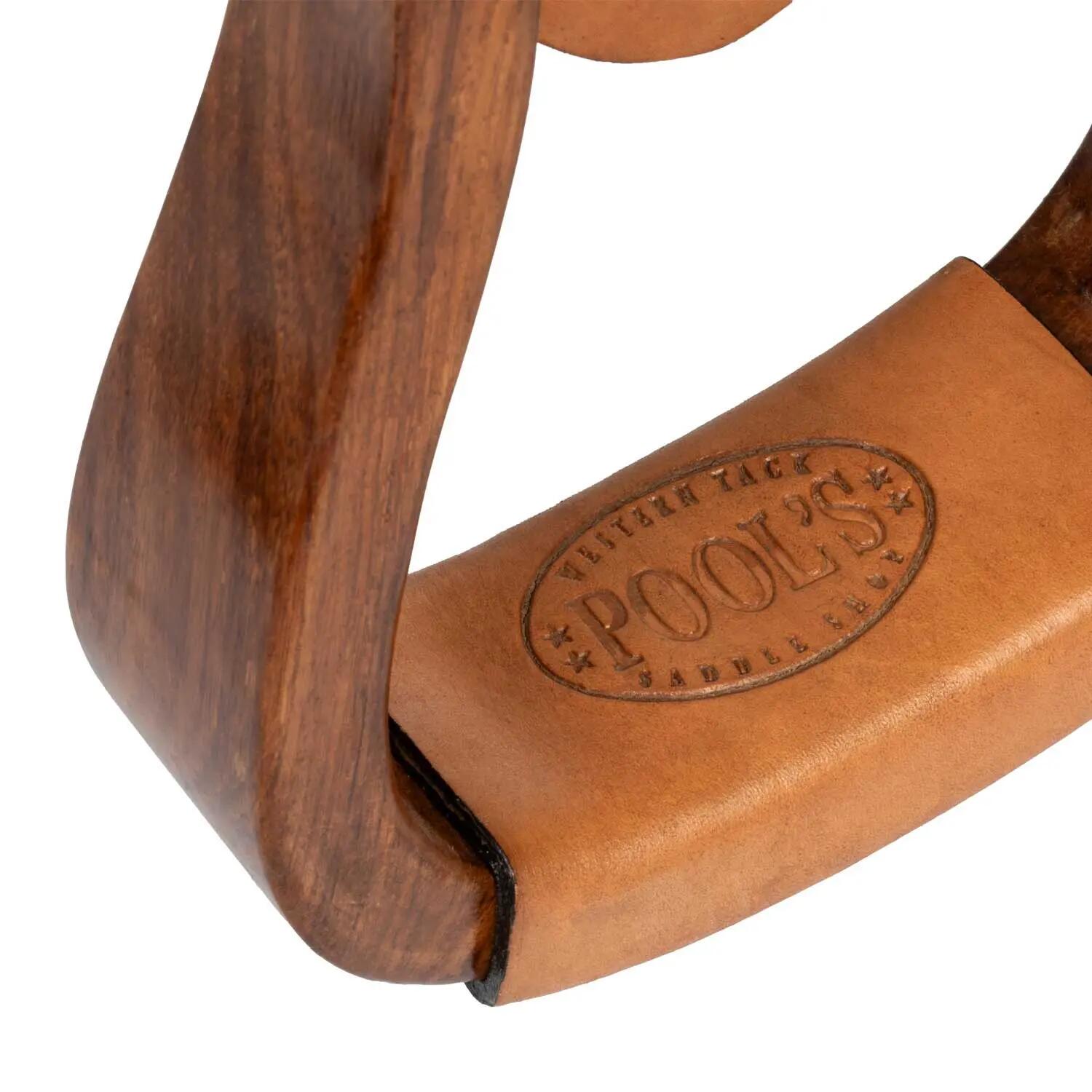 Étriers western ys standard en bois 5/5