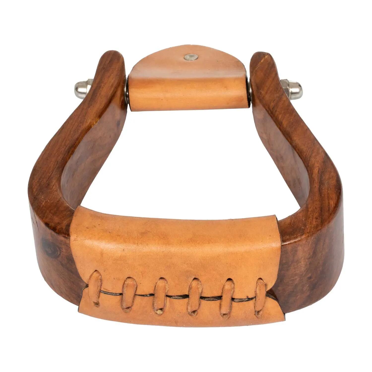 Étriers western ys standard en bois 4/5