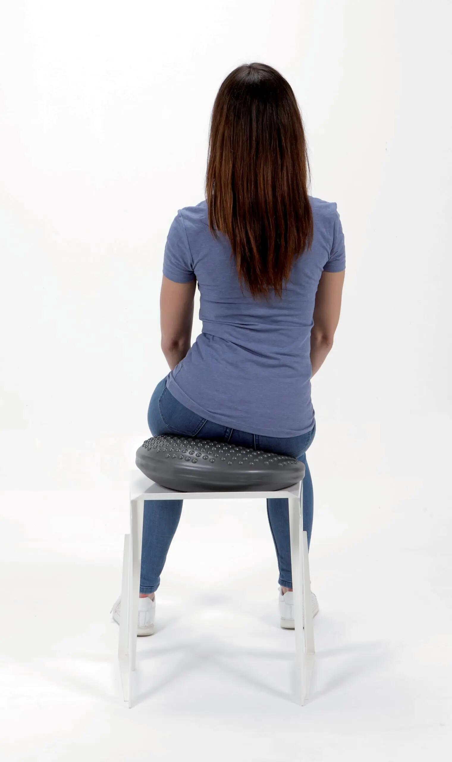 Gymnic Disc'o'Sit Cuscino propriocettivo Ø 39 cm grigio postura seduta attiva 8/9