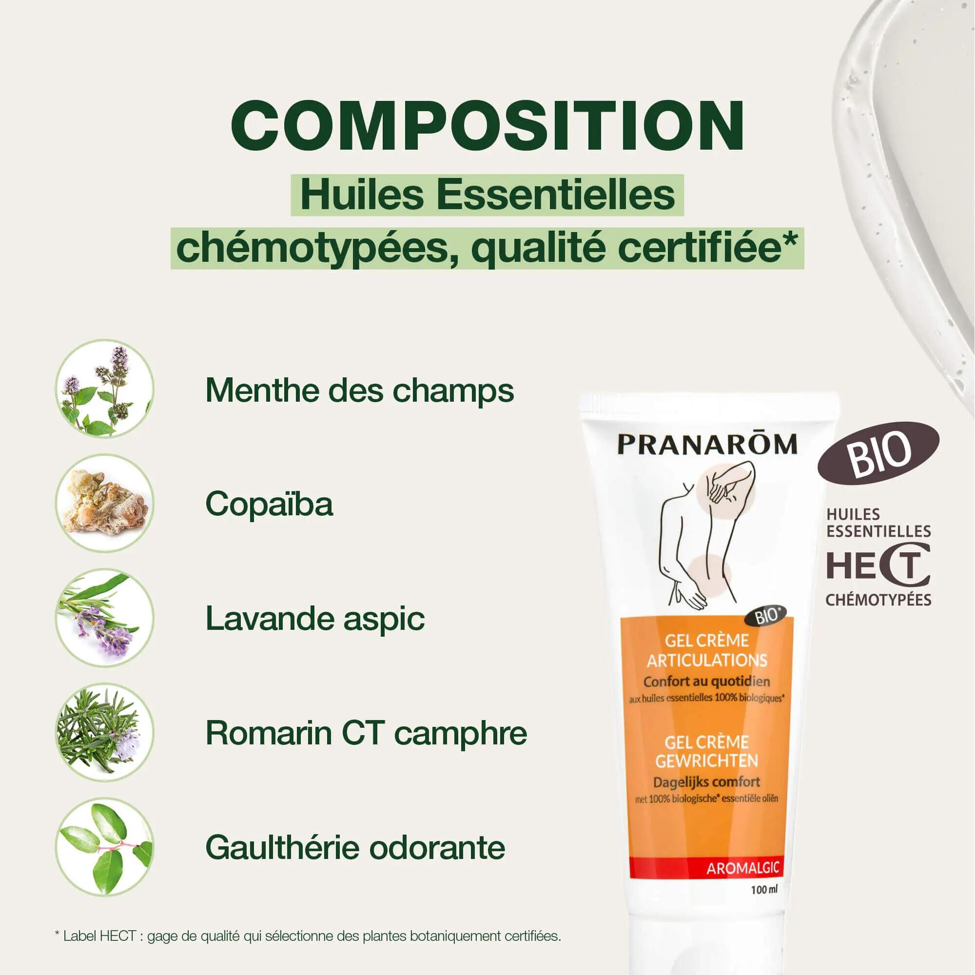 Gel crème - Articulations et muscles - Bio - Effet froid - Texture non collante 3/5