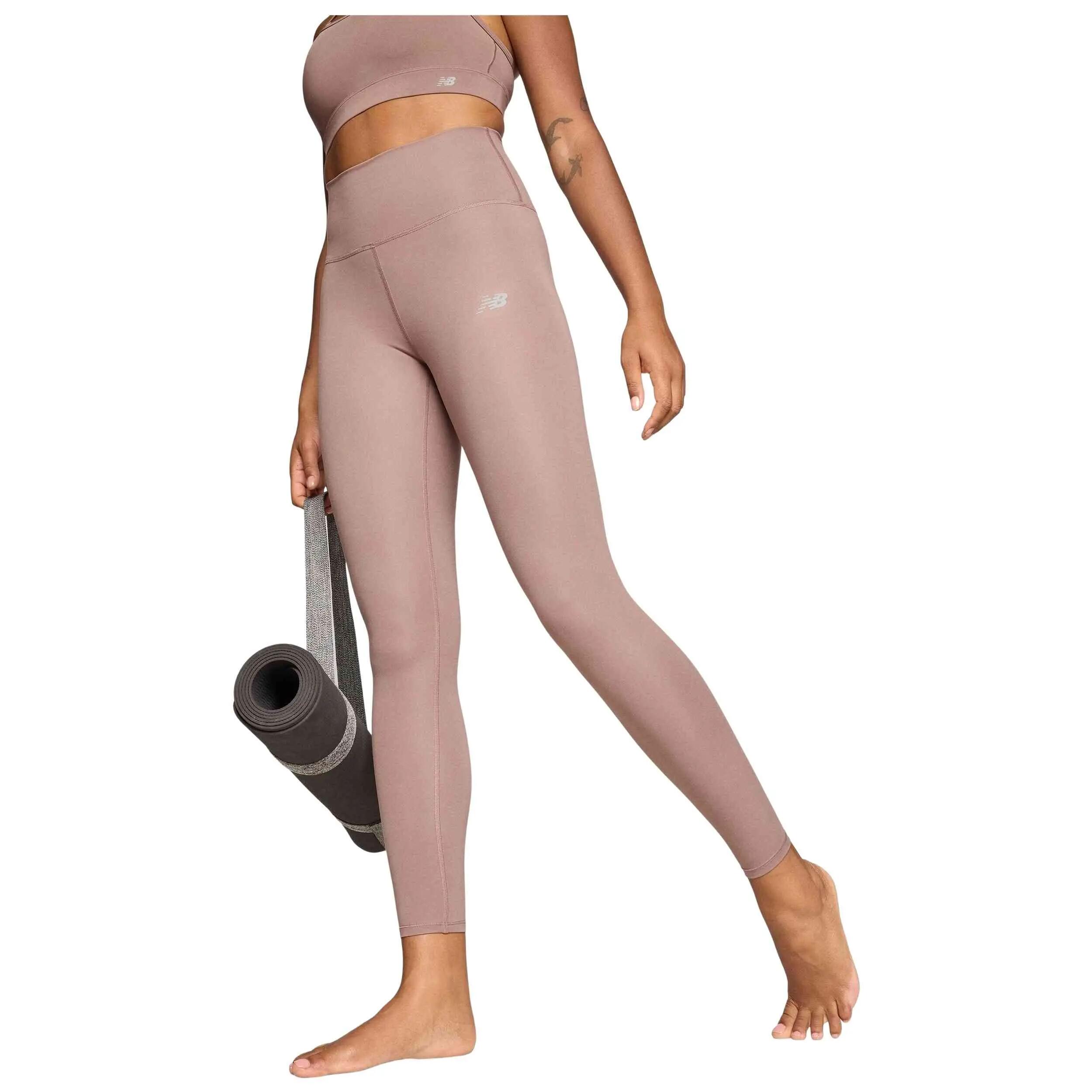 Calças de lycra New balance modelo WP51112-BRWN para mulheres 4/5