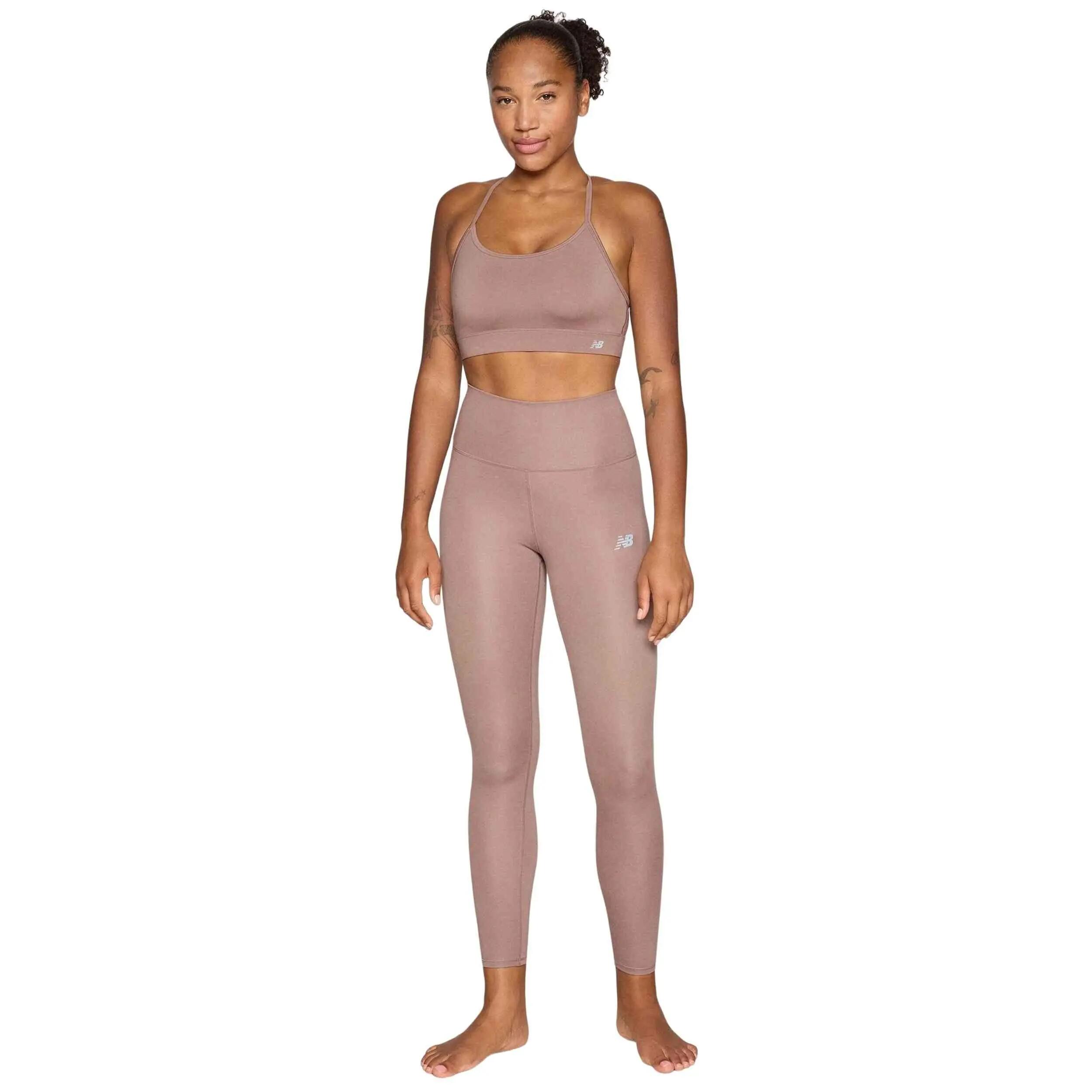 Calças de lycra New balance modelo WP51112-BRWN para mulheres 2/5