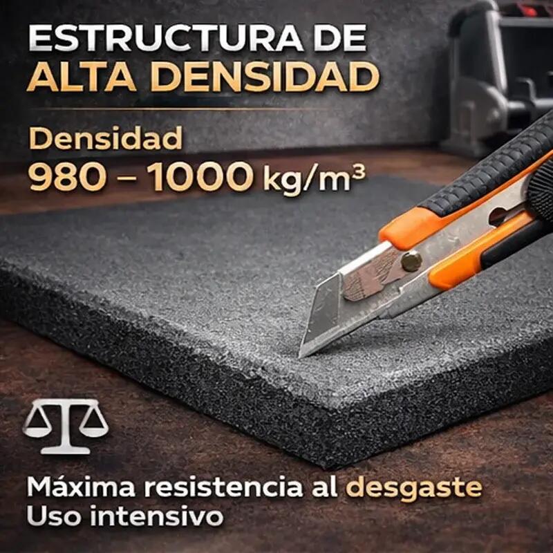 Placa de Borracha Impact Pro 1x1m x 20mm Preta 1 und 7/8