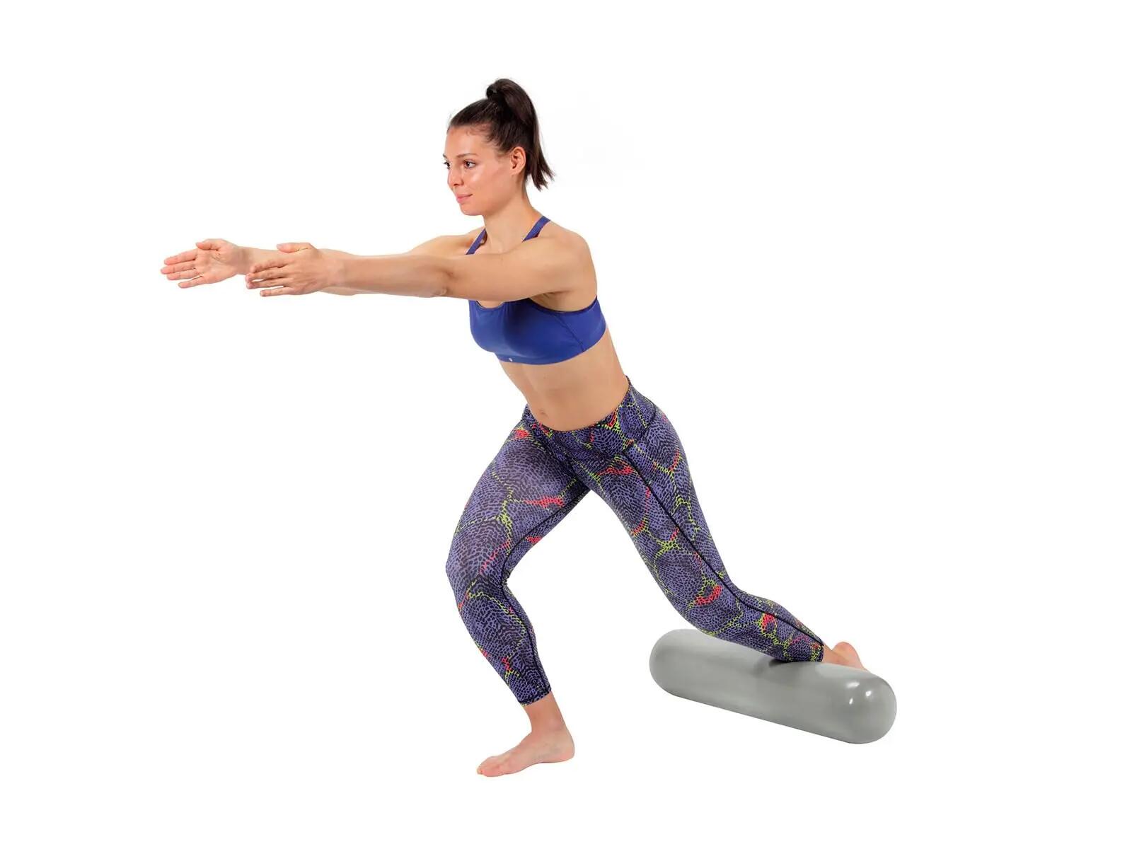 Gymnic Fit Roller Rullo Pilates gonfiabile grigio stretching e core 2/5