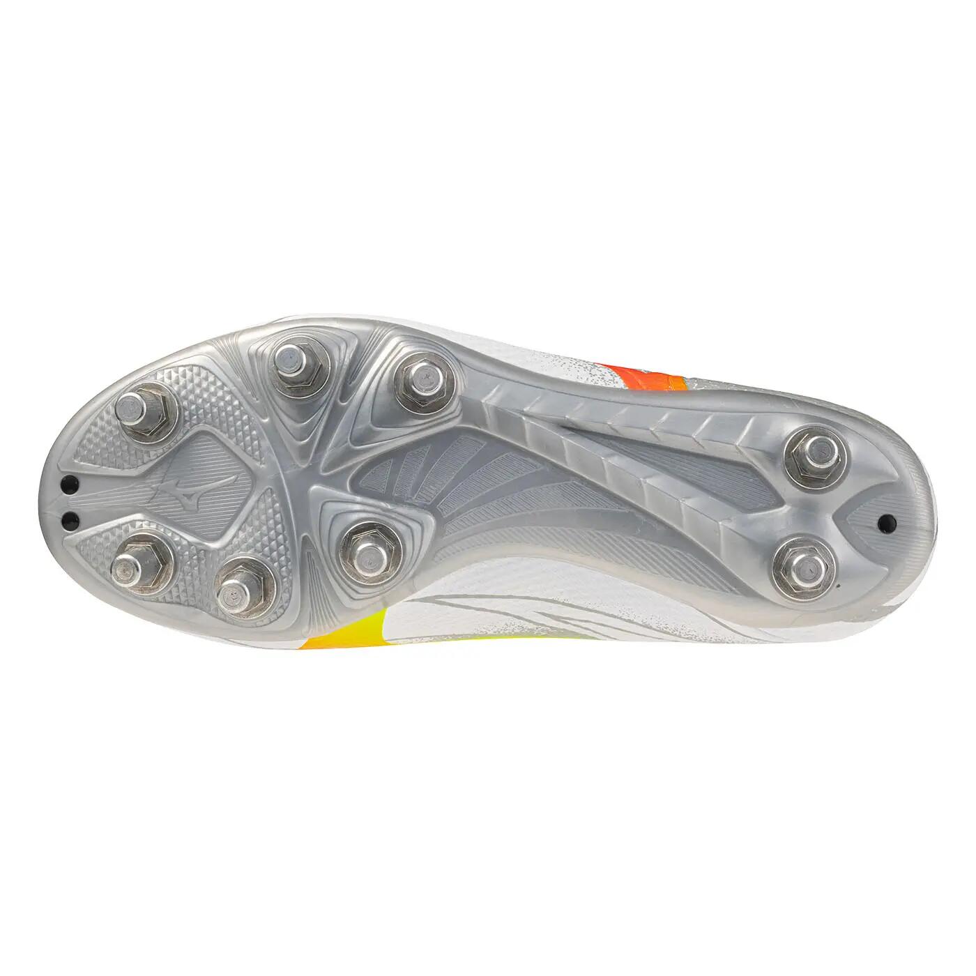 Crampons de rugby Mizuno Waitangi Pro Blanc, gris et orange 2/5
