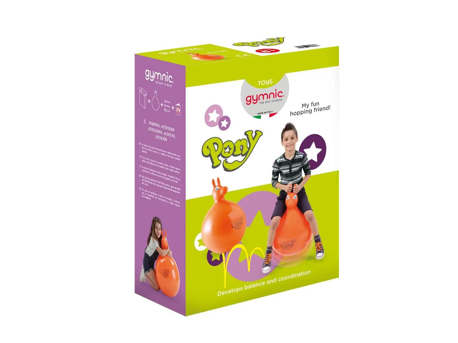 Gymnic Pony Palla gonfiabile con maniglie Ø 45 cm arancione 7/7