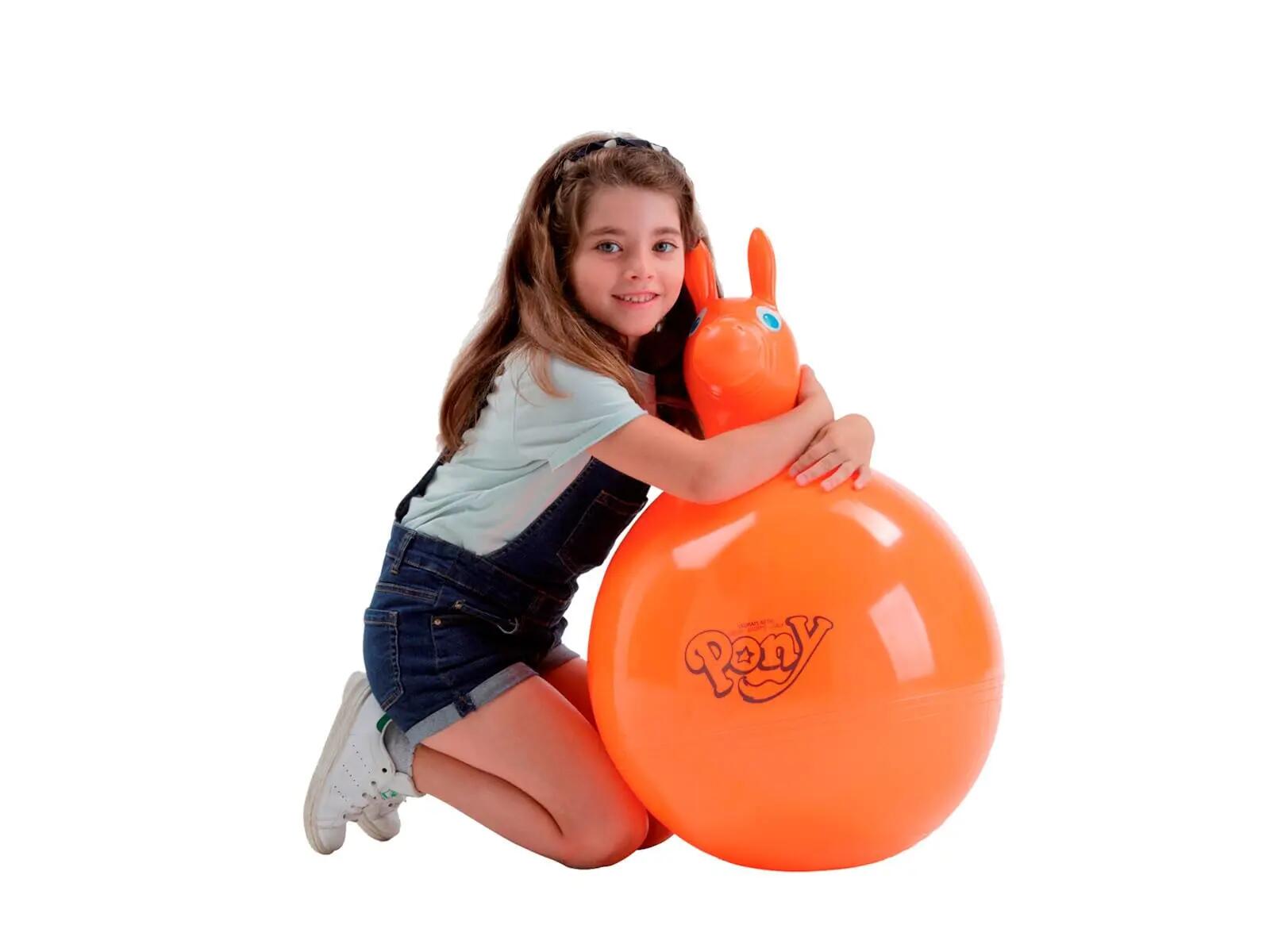 Gymnic Pony Palla gonfiabile con maniglie Ø 45 cm arancione 4/7