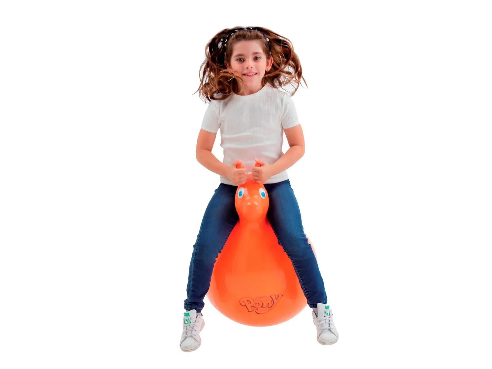 Gymnic Pony Palla gonfiabile con maniglie Ø 45 cm arancione 3/7