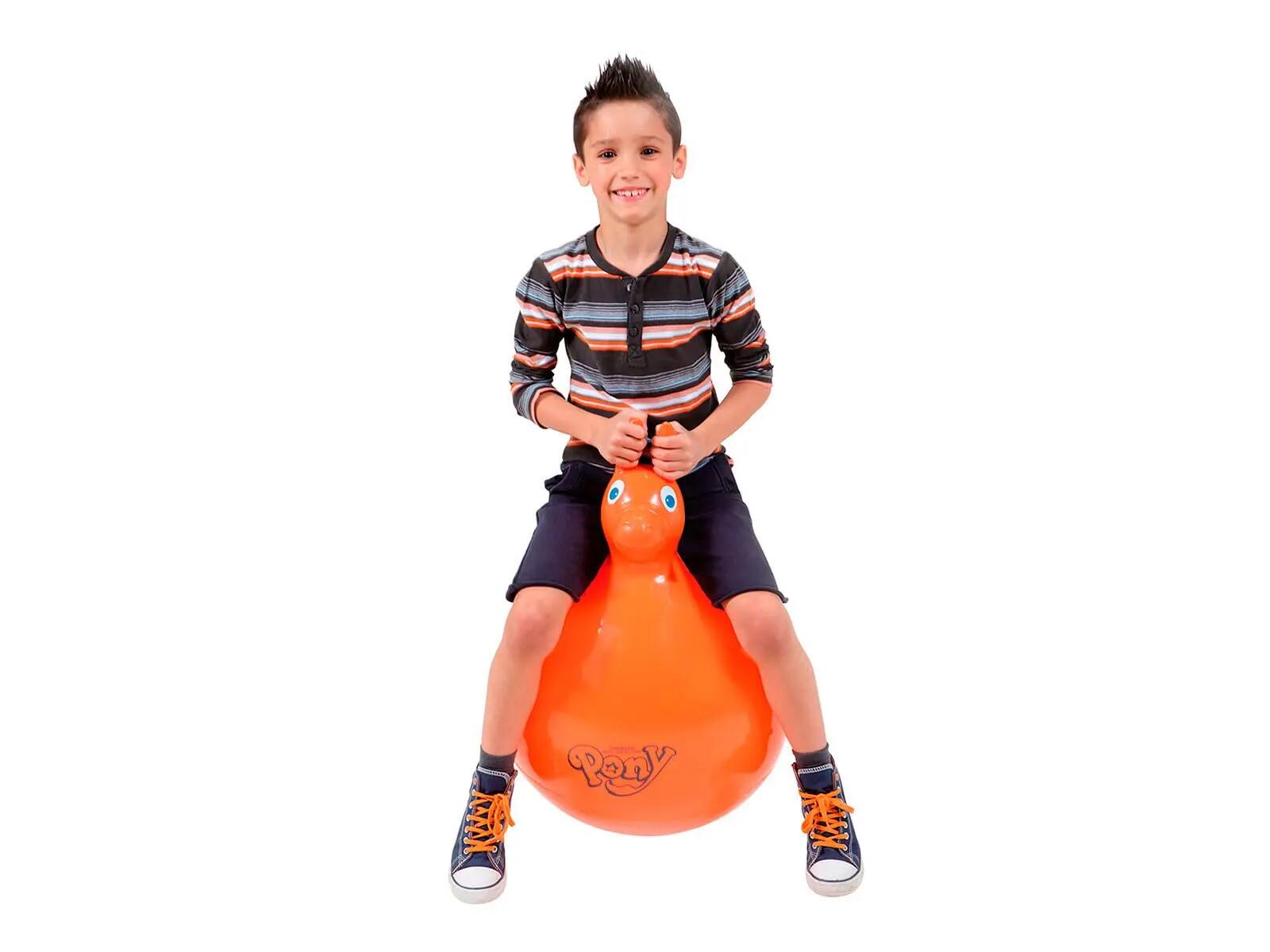 Gymnic Pony Palla gonfiabile con maniglie Ø 45 cm arancione 2/7