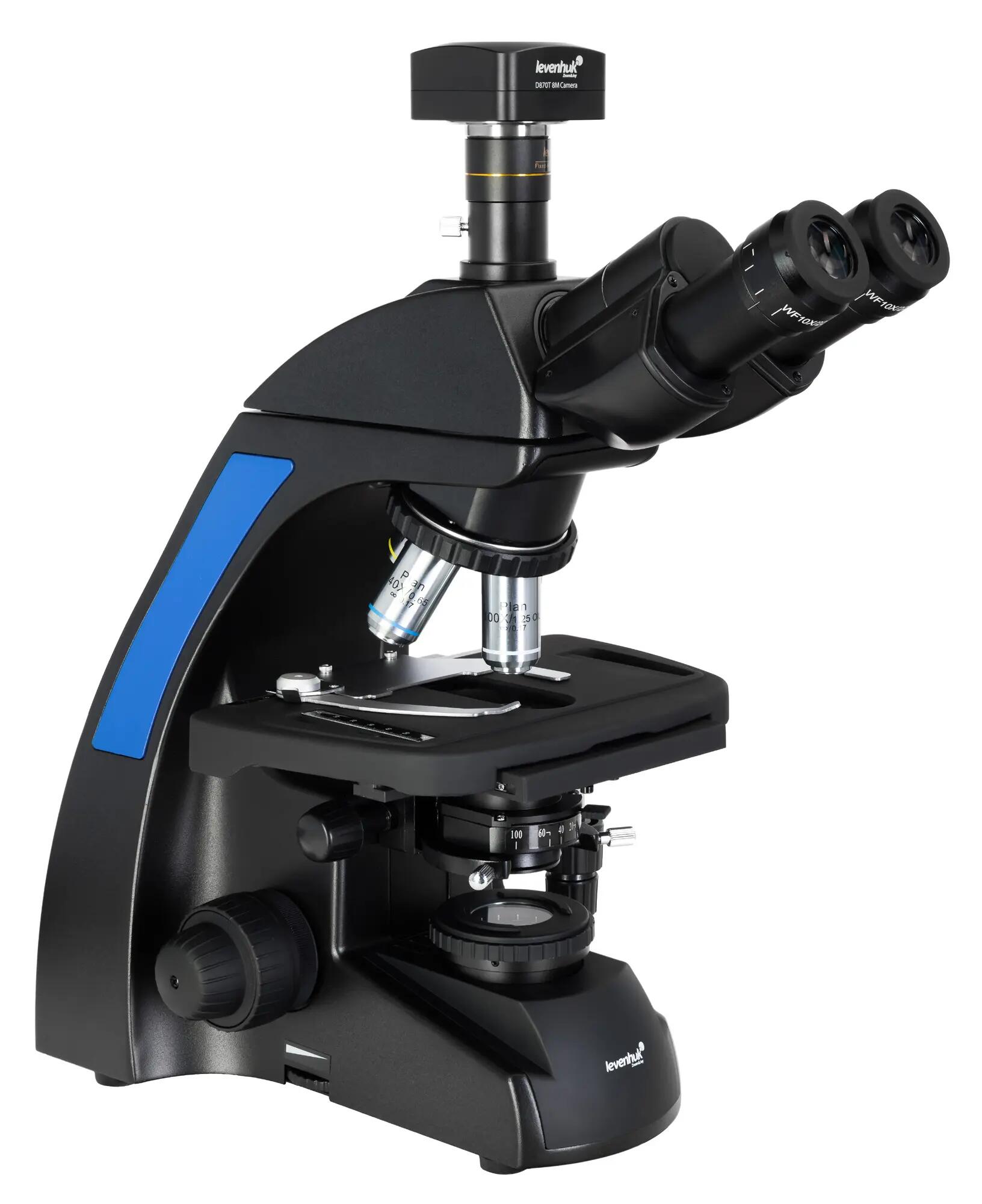 Microscopio trinoculare digitale D870T - 8MP - nero 3/6
