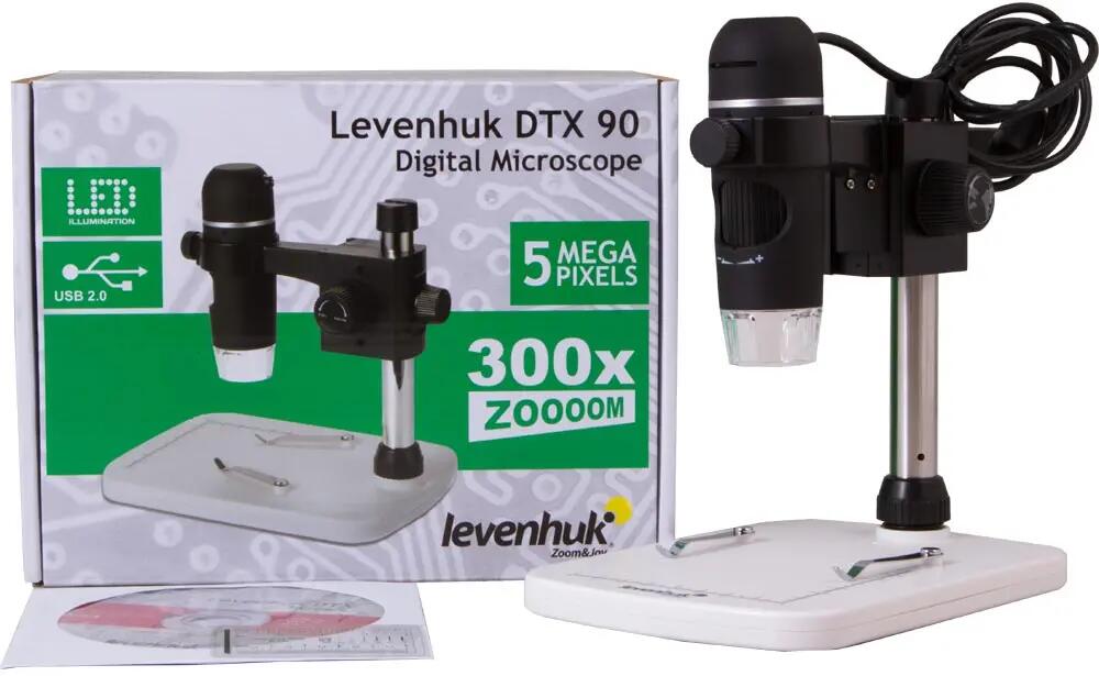 Microscopio digitale - 5 Mpx, 10–300x - DTX 90 - Nero 2/6