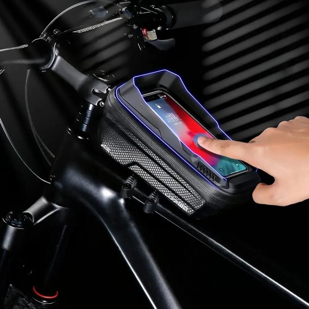 Bolsa de quadro de bicicleta com suporte para telemóvel WILD MAN 4/6