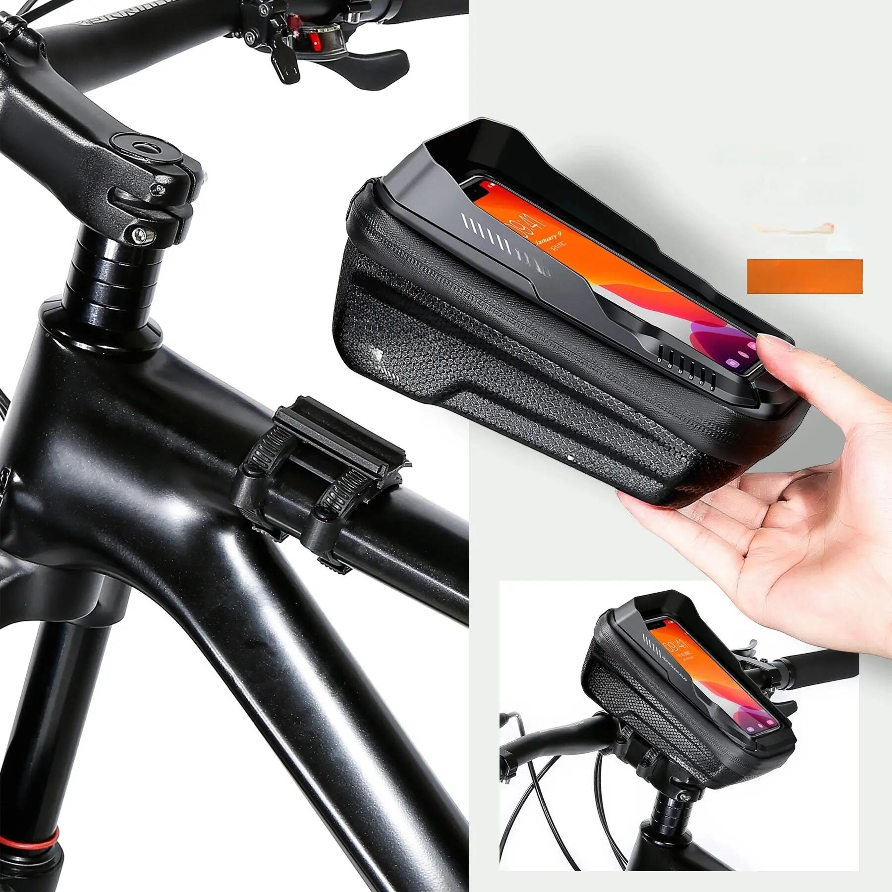 Bolsa de quadro de bicicleta com suporte para telemóvel WILD MAN 2/6