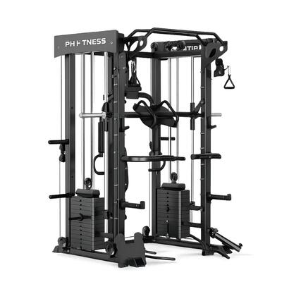 Stazione multifunzione con Smith Machine e doppia puleggia – 160 kg