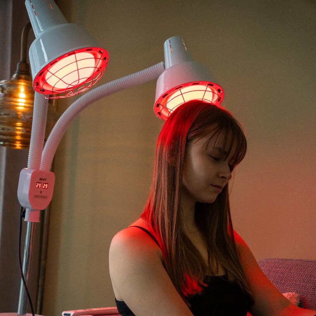 Lampada a infrarossi fitness 550 W doppia testa 3/5