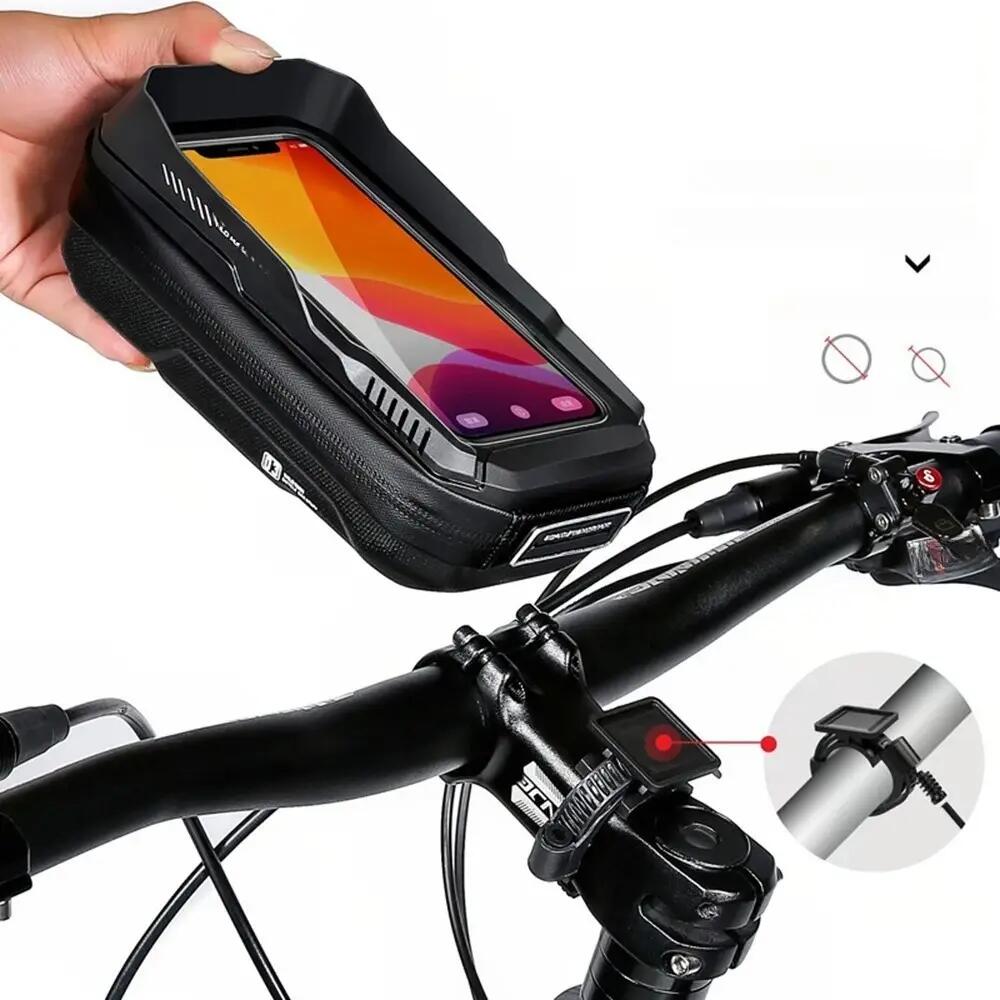 Borsa manubrio bici con supporto telefono touch WILD MAN 4/5
