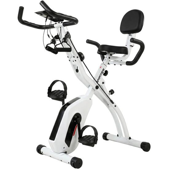 Vélo d'Appartement - Pliable Silencieux 8 Niveaux - Blanc