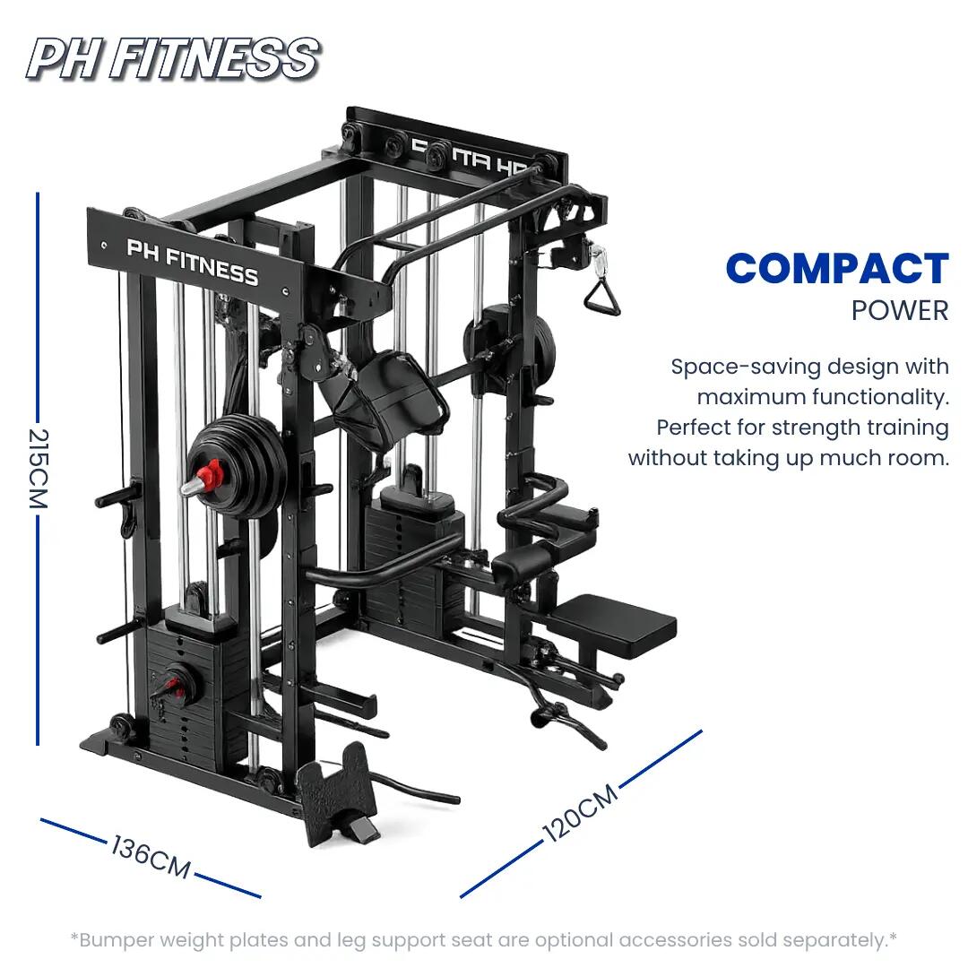 Estação de musculação com máquina Smith e cabo duplo – 160 kg 5/9