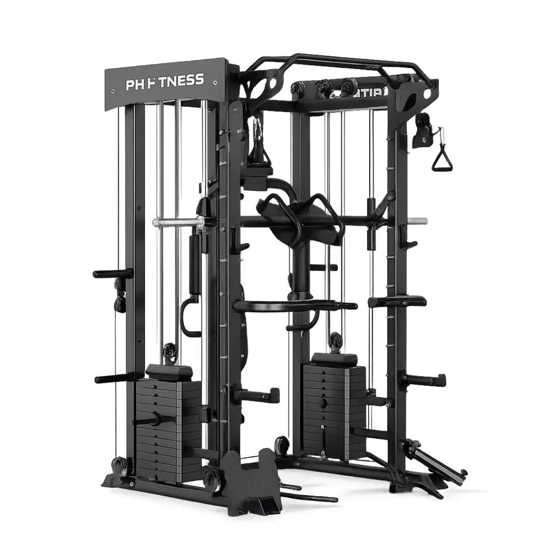 Estação de musculação com máquina Smith e cabo duplo – 160 kg 2/9