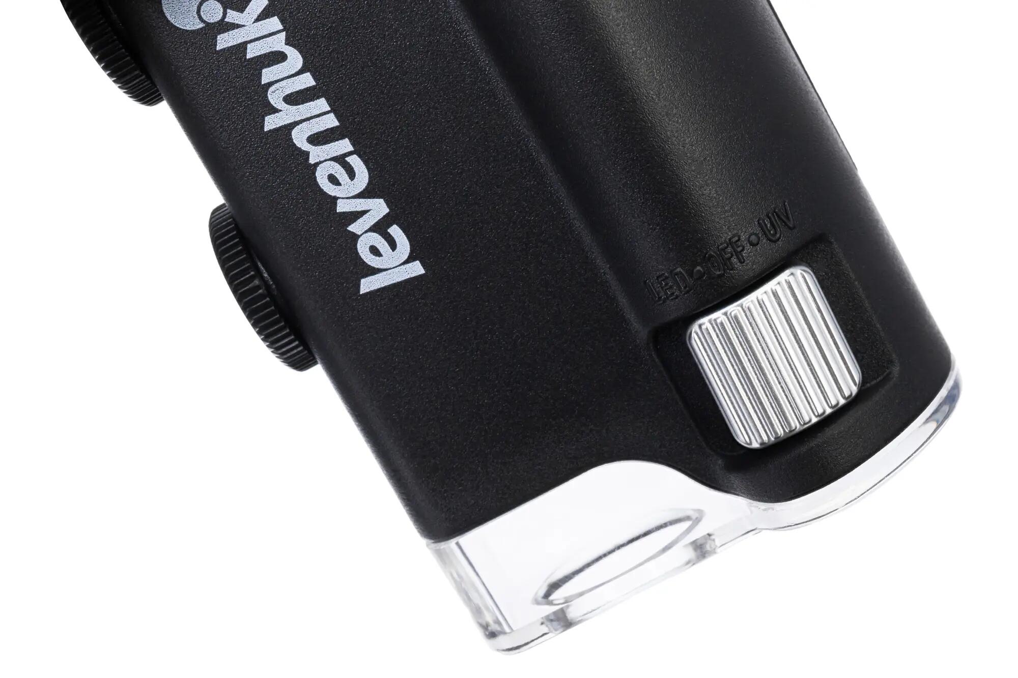 Microscopio de bolsillo - LED y UV - 60-100x - ZC10 - Negro 6/6