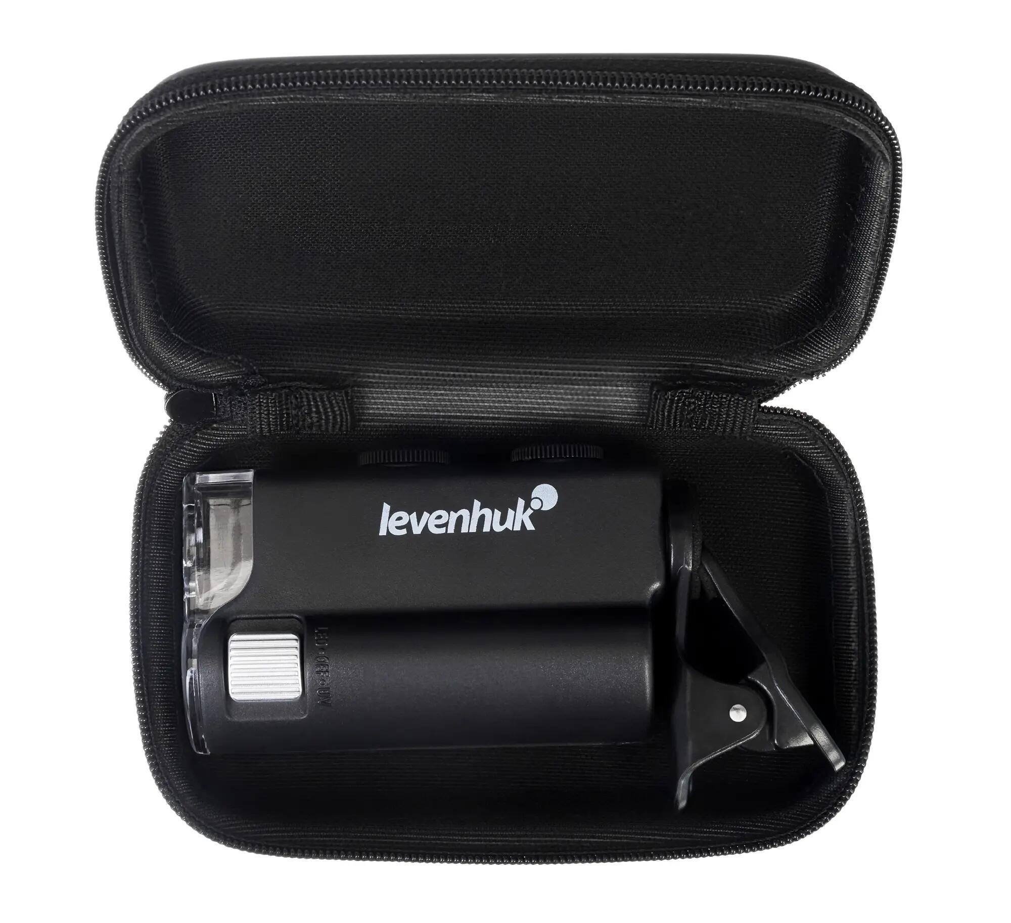 Microscopio de bolsillo - LED y UV - 60-100x - ZC10 - Negro 3/6