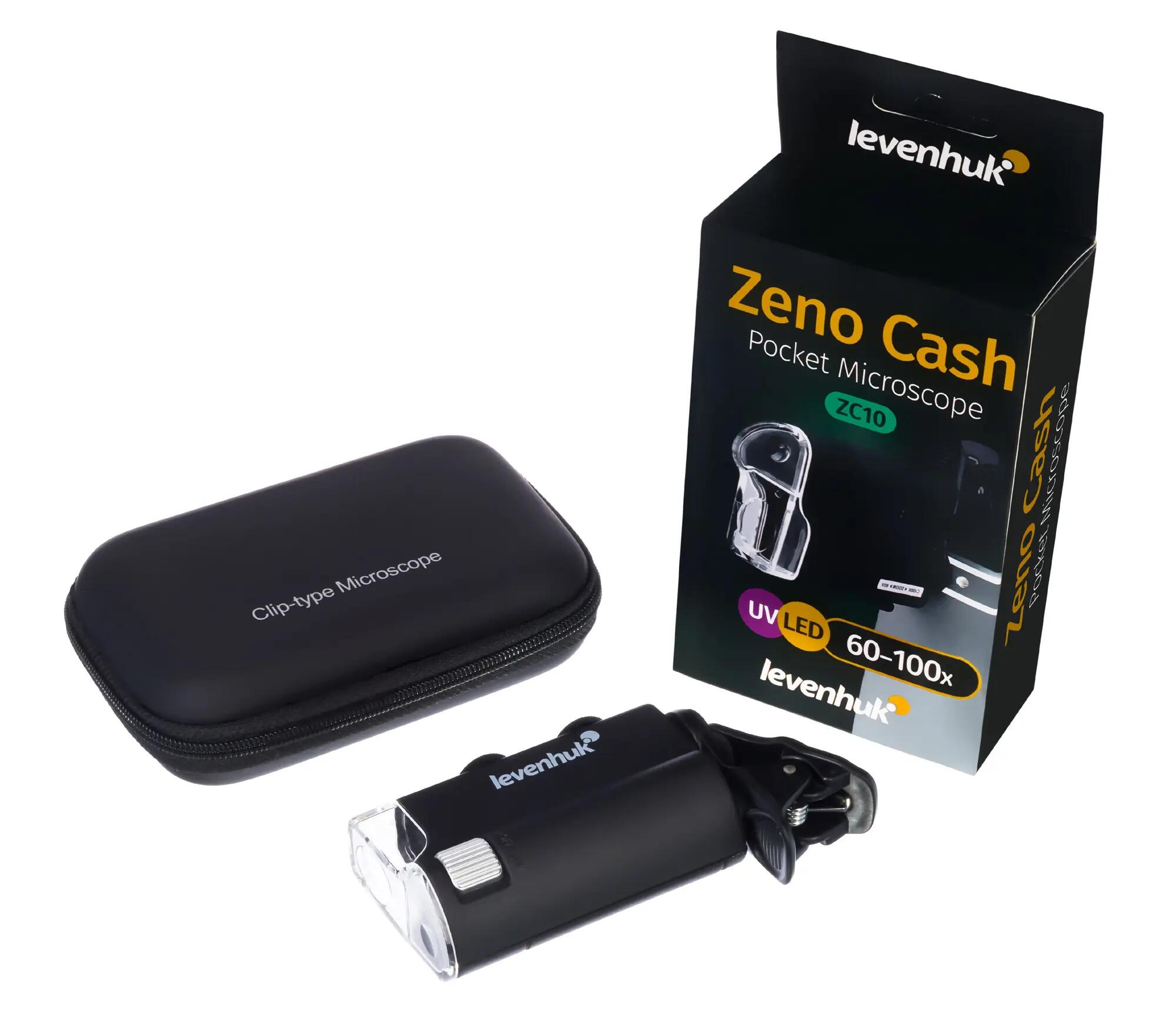 Microscopio de bolsillo - LED y UV - 60-100x - ZC10 - Negro 2/6