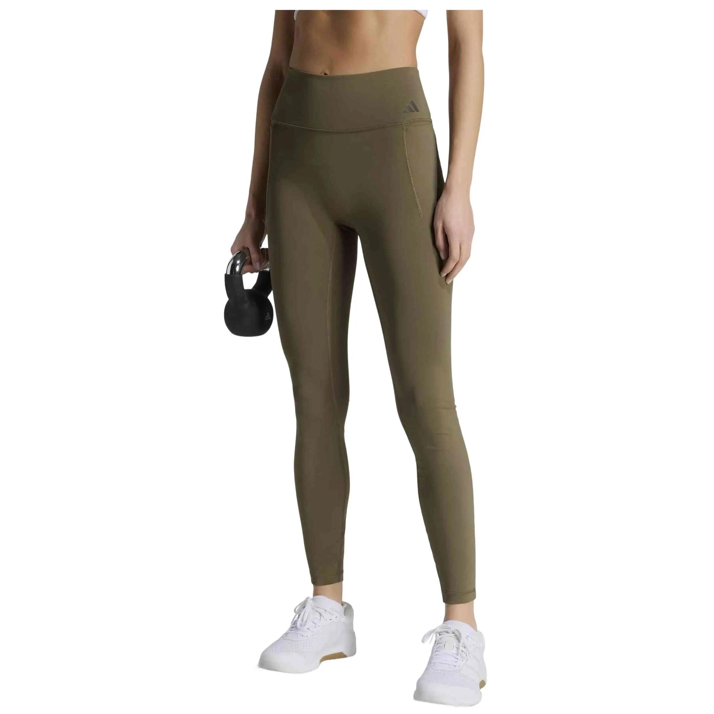 Leggings Adidas modelo Malla larga adidas largas Optime verde muje para mulheres 2/5