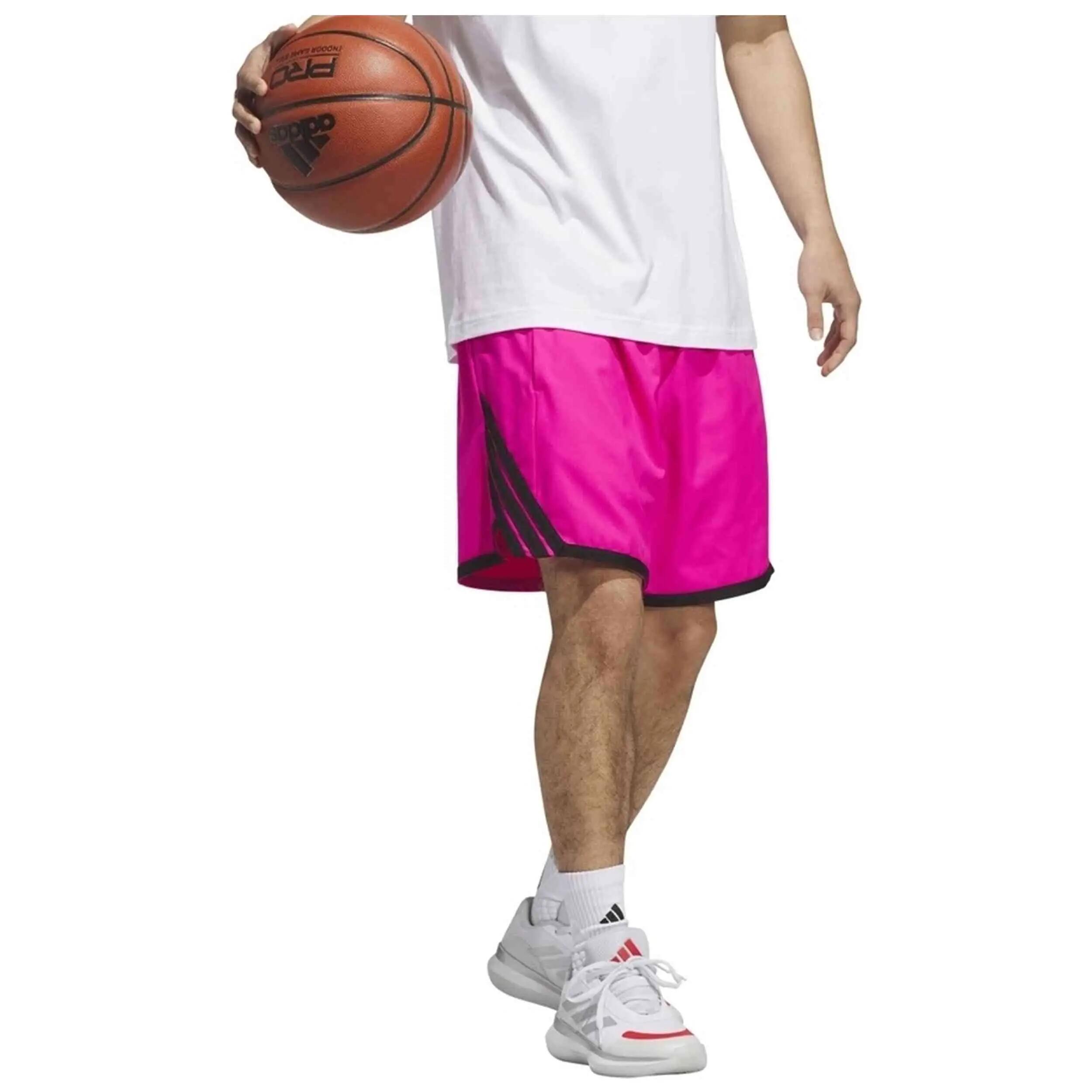 Short Adidas modèle Short Basket Adidas Crazylite "Shock Pink-Black" pour homme 4/5