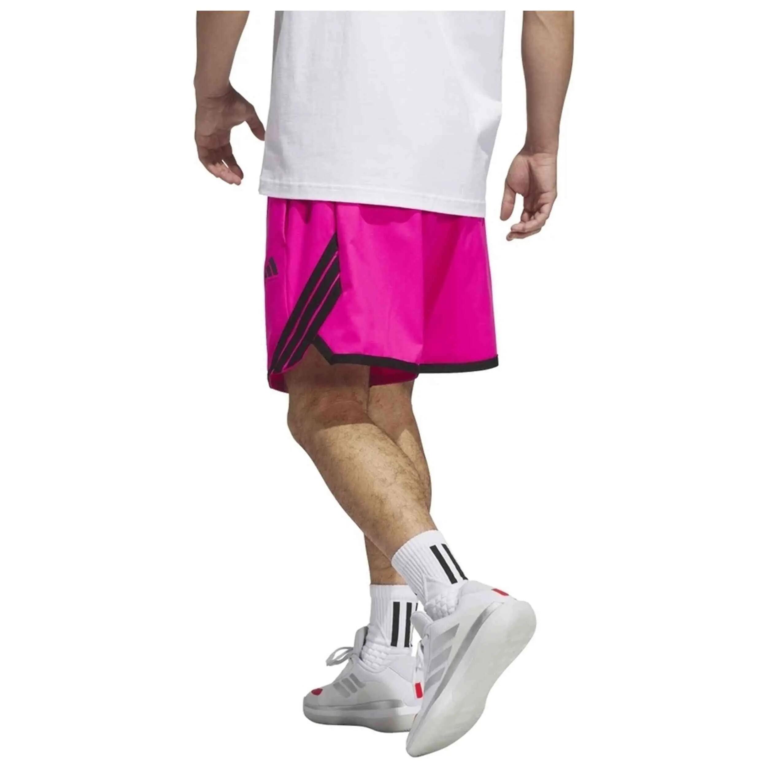 Short Adidas modèle Short Basket Adidas Crazylite "Shock Pink-Black" pour homme 3/5