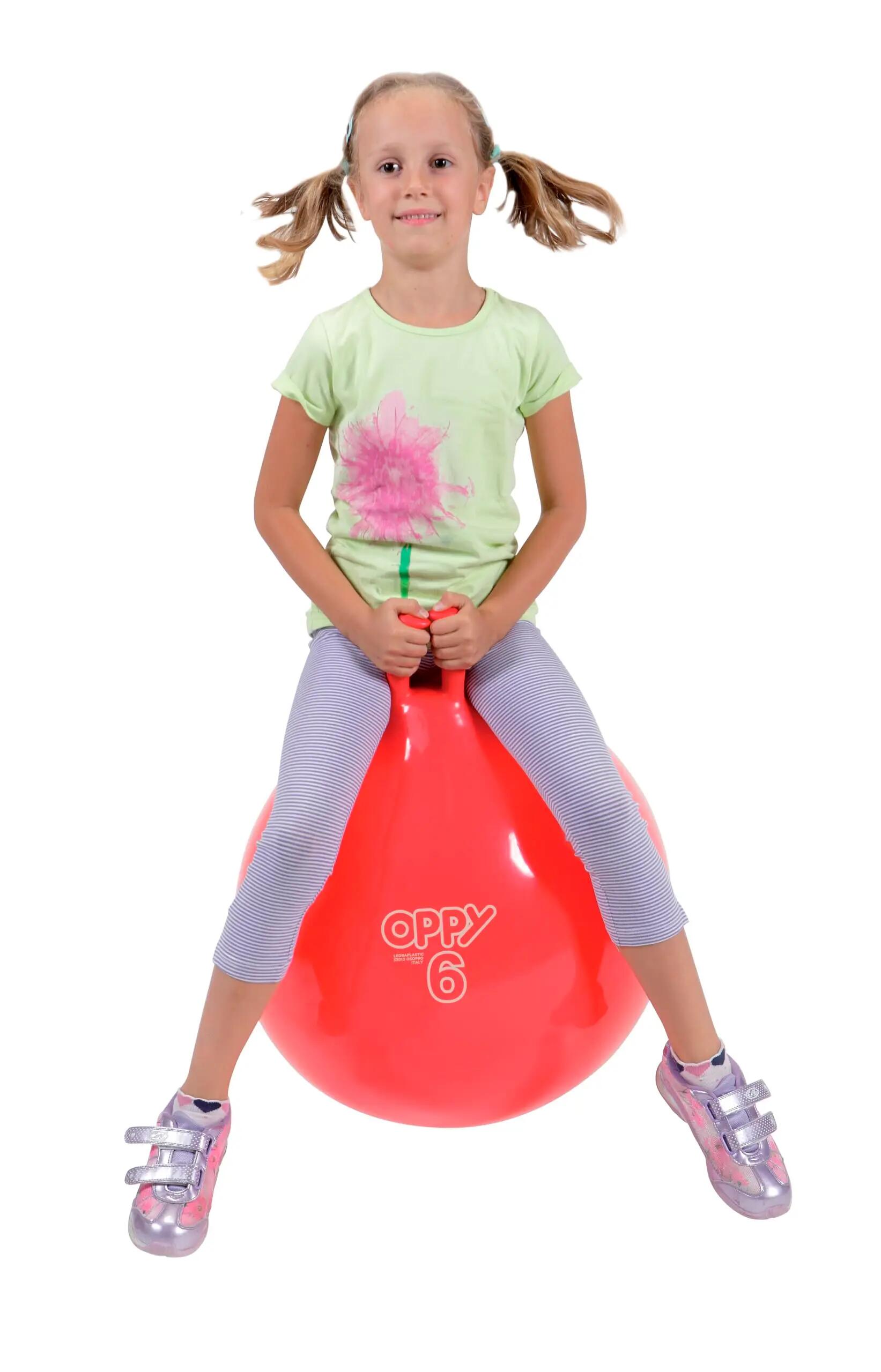 Gymnic Oppy Palla gonfiabile con maniglie Ø 60 cm rossa gioco e coordinazione 2/3