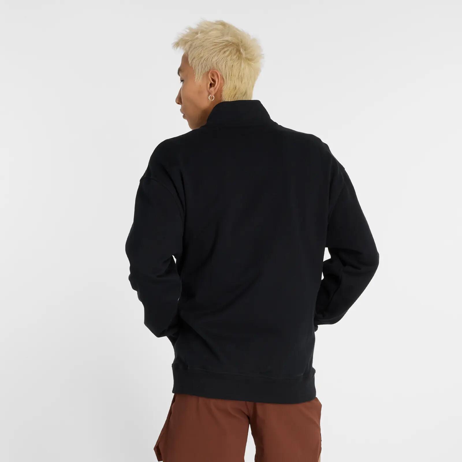 1282 New Balance Athletics Felpa 1/2 Zip Uomo Unisex Nero 6/7