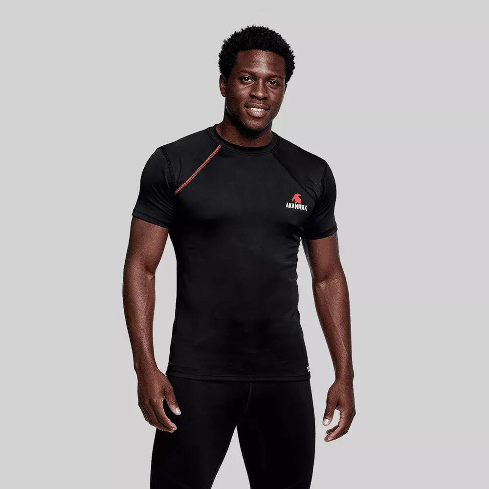 T-shirt de Randonnée unisexe Thermique YUPLA Noir 1/3