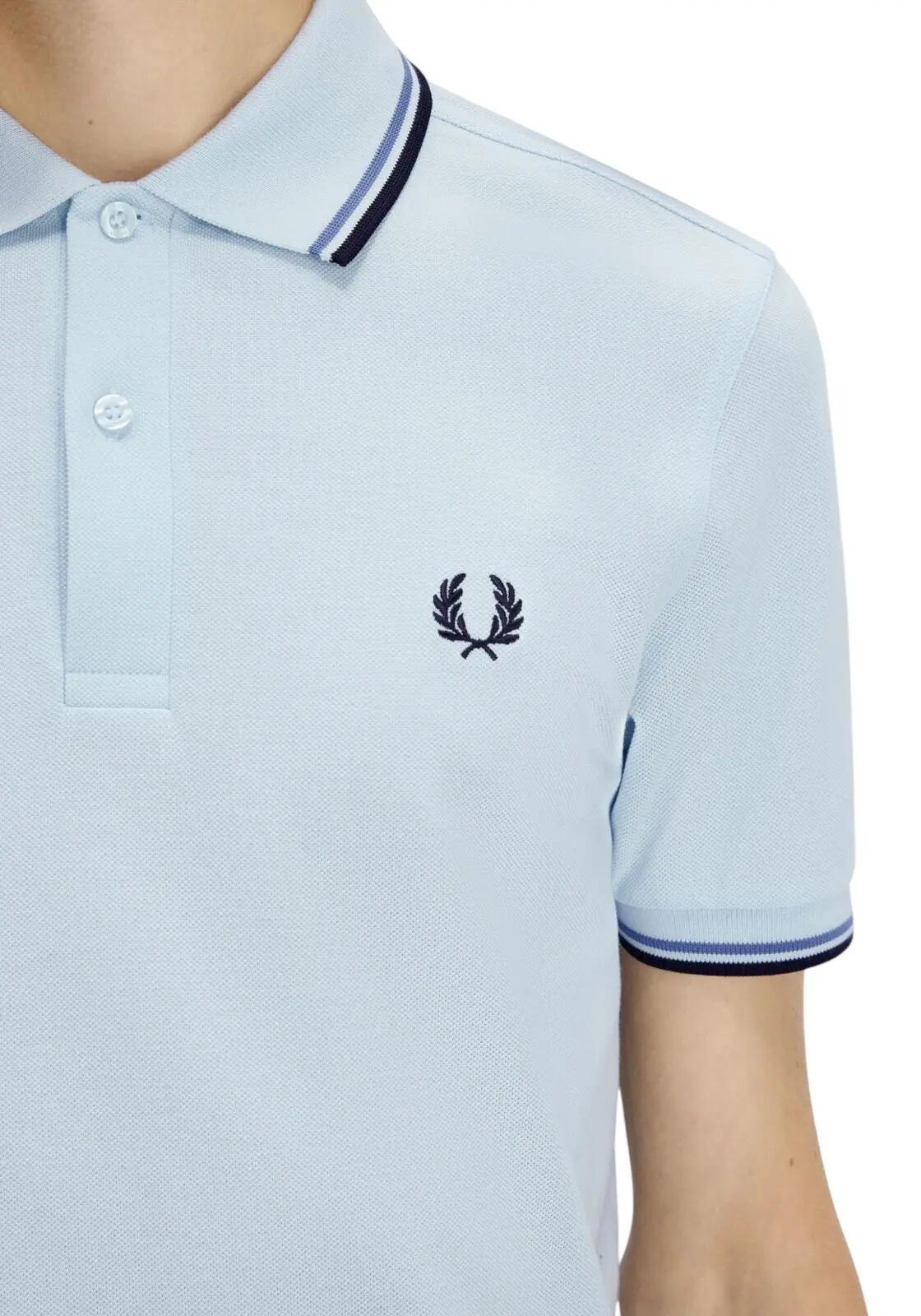 Polo à manches courtes Fred perry modèle Fred Perry Twin Tipped Acebl pour homme 4/4