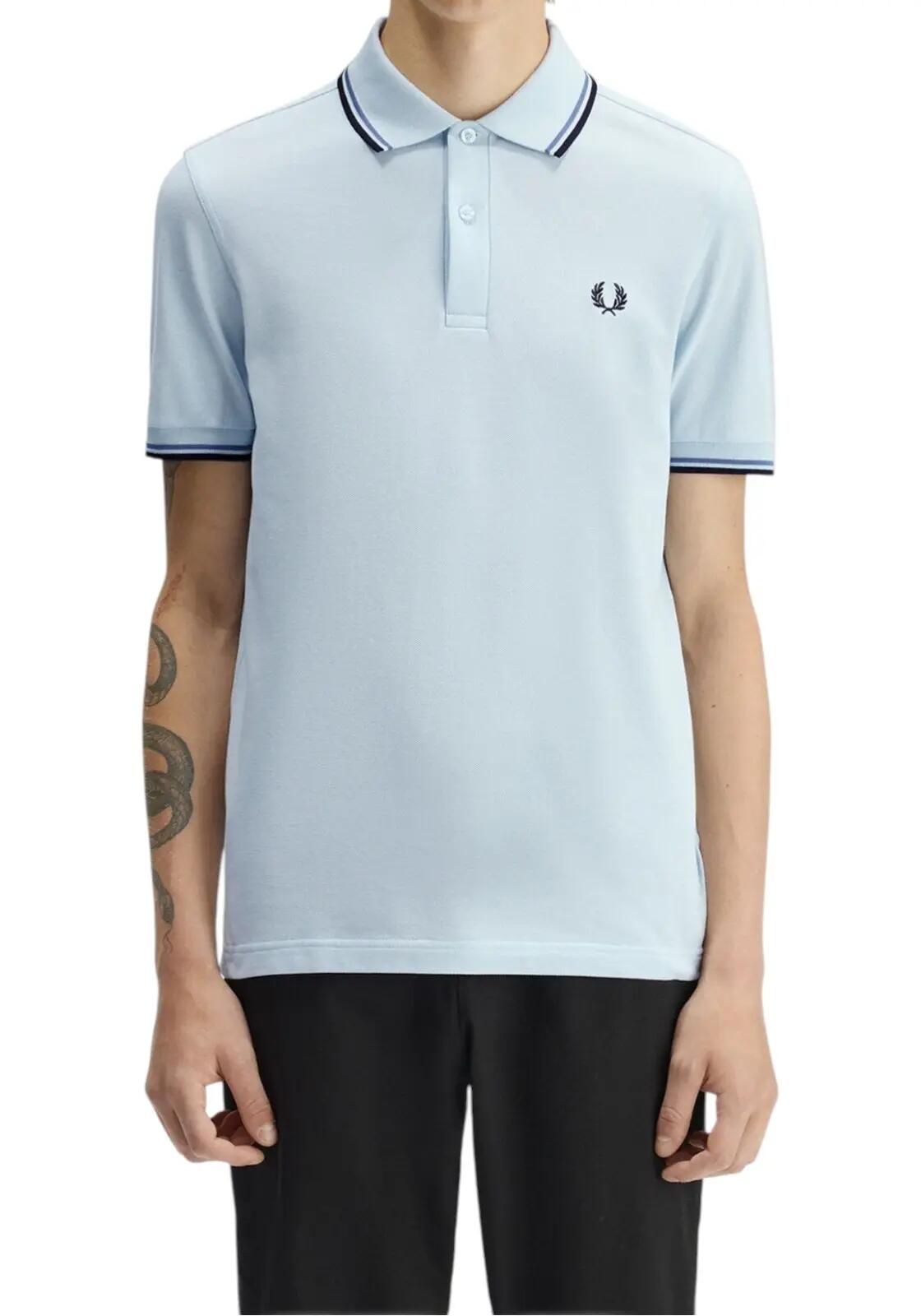 Polo à manches courtes Fred perry modèle Fred Perry Twin Tipped Acebl pour homme 3/4