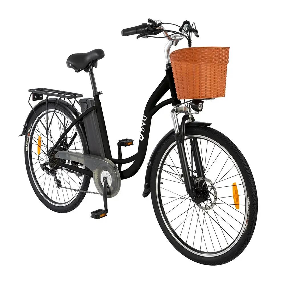 Bicicleta eléctrica urbana DYU C6, Batería 36V 12,5Ah, neumáticos 26 pulgadas 2/9