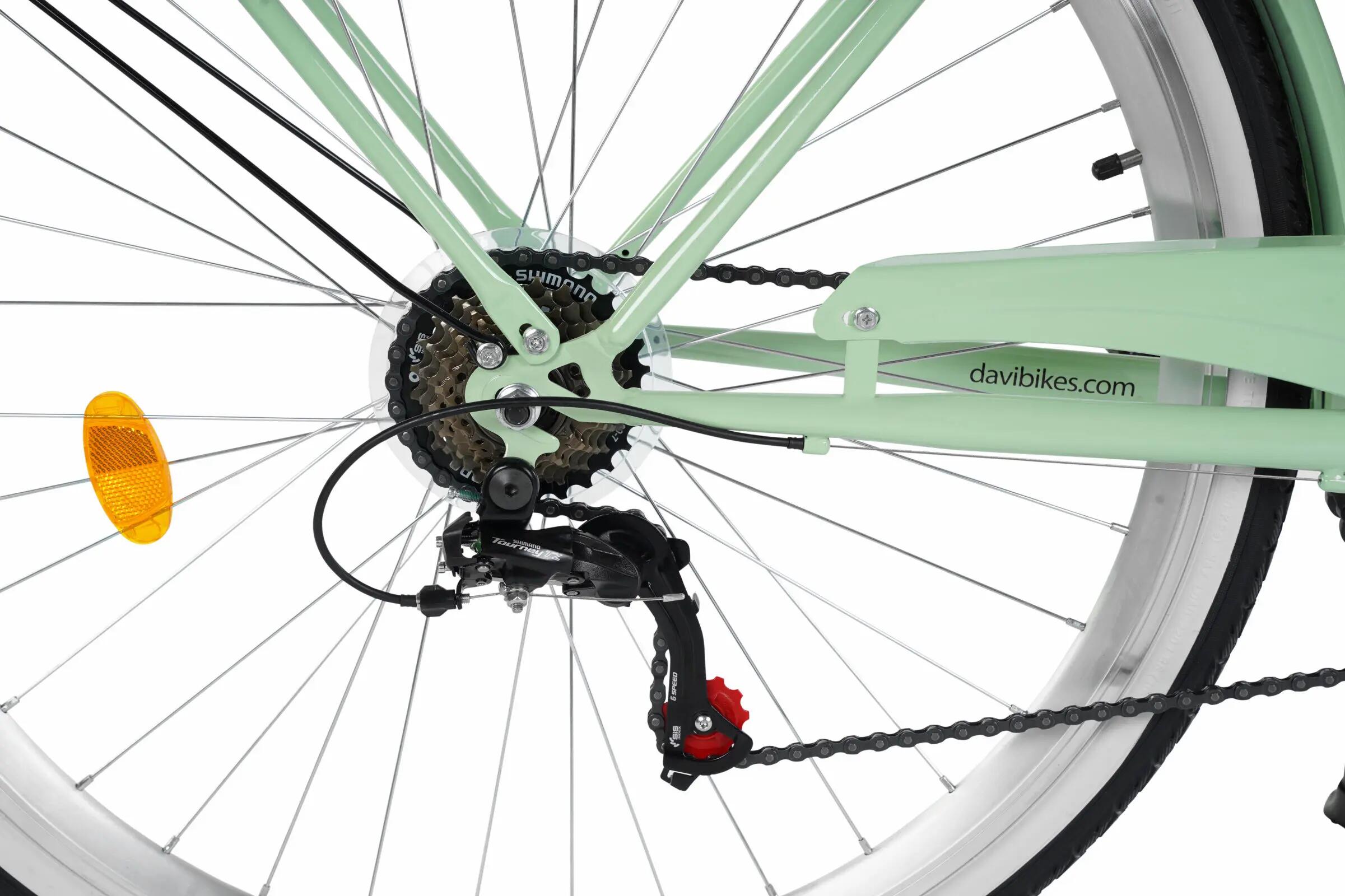 Bicicletta donna Davi Emma 28", 7 velocità, 160-185 cm, Verde/Nero 9/11