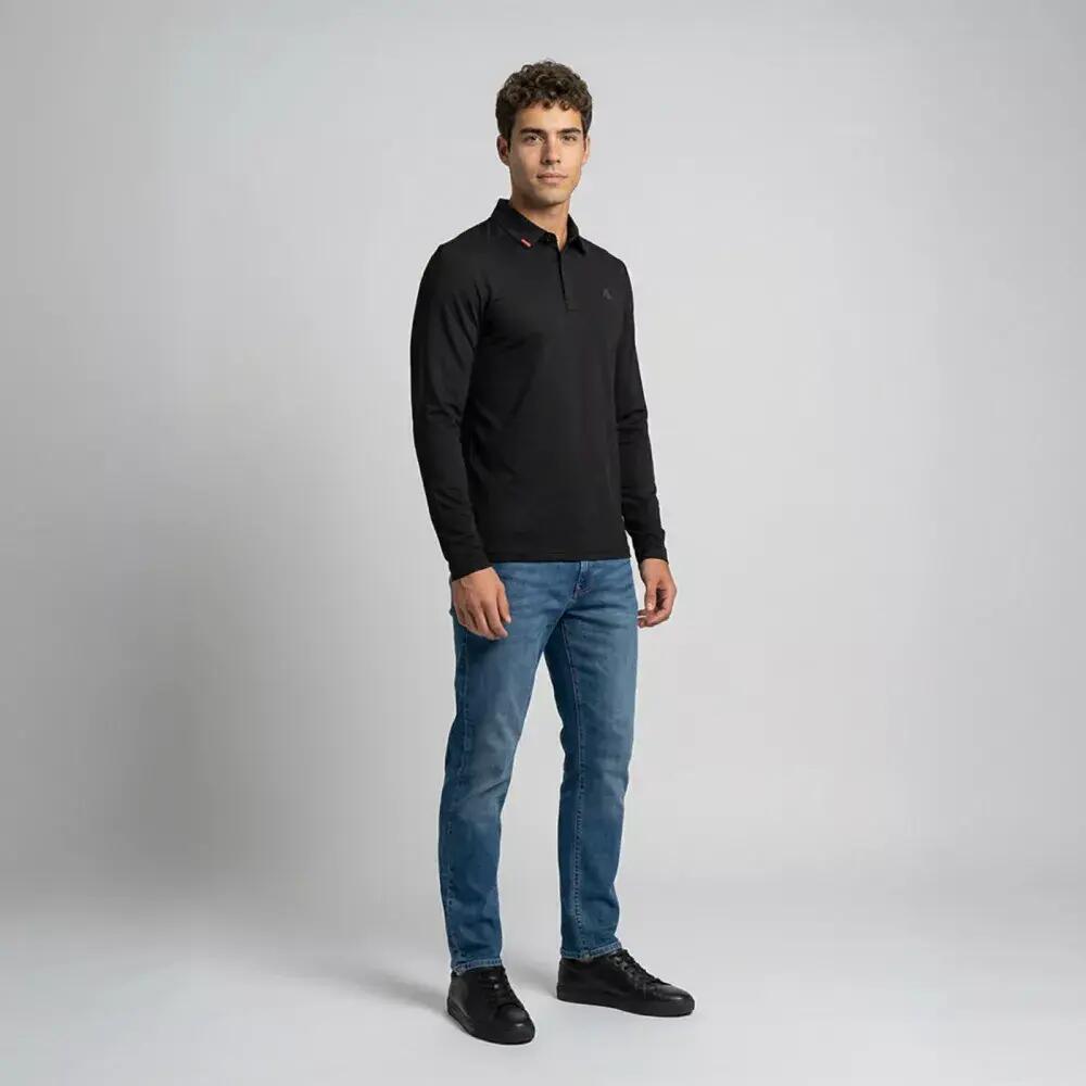 Polo de Randonnée homme Thermorégulant, anti UV MOORY Noir 3/3