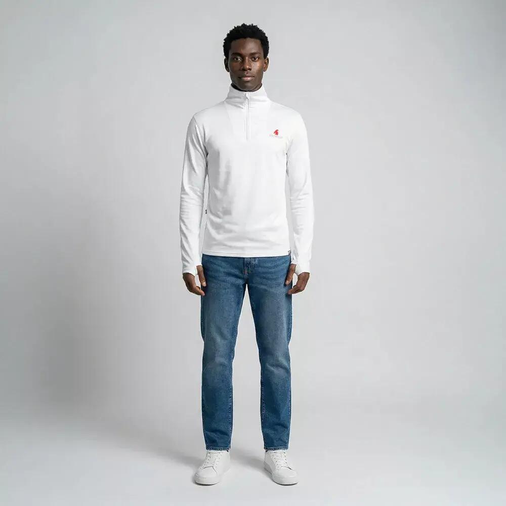 Pull de Randonnée homme Thermique PIKA Blanc 3/3