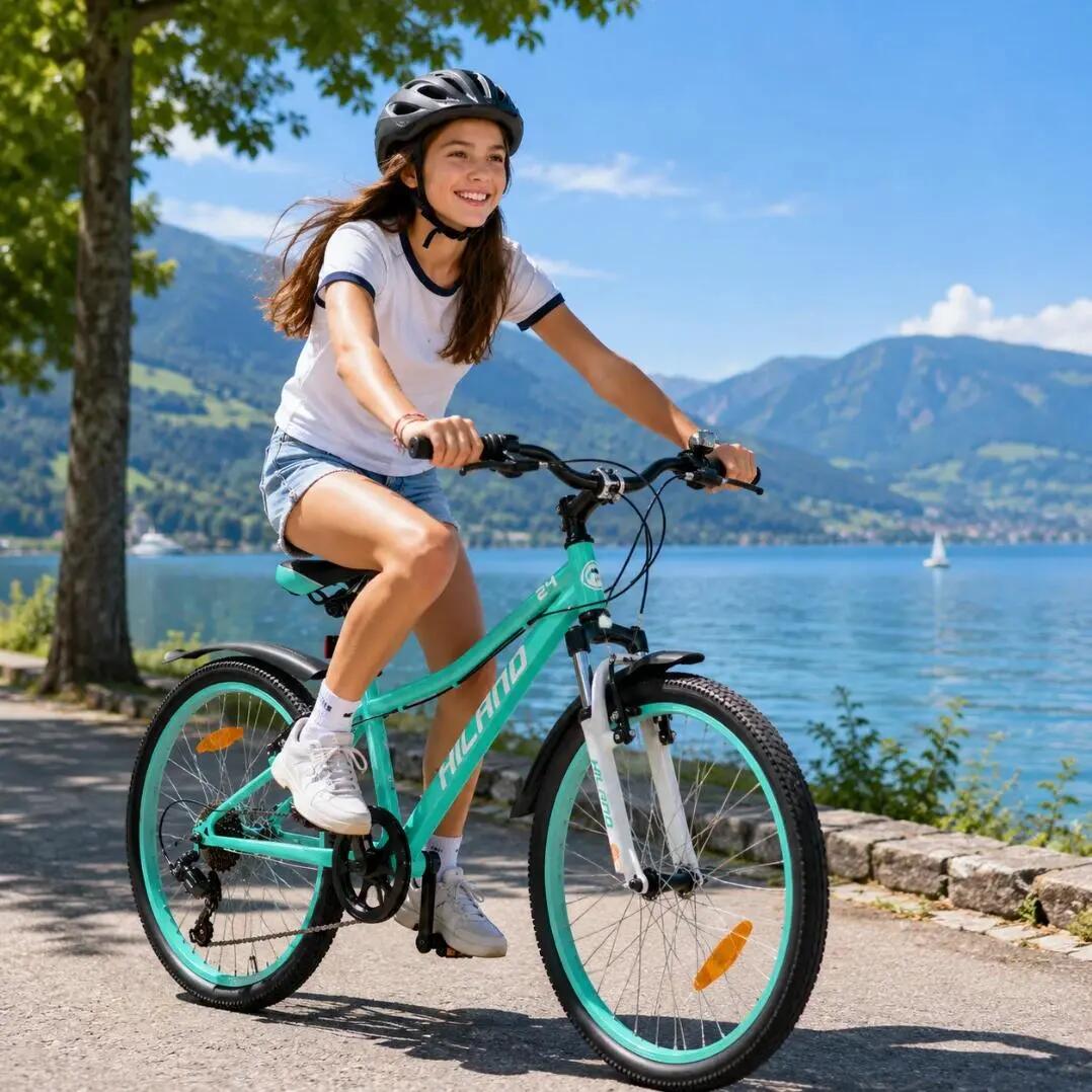 Jungen&Mädchen Rad Jugend-MTB 24 Zoll, 7 Gänge Federgabel V-Bremse Climber 7/7
