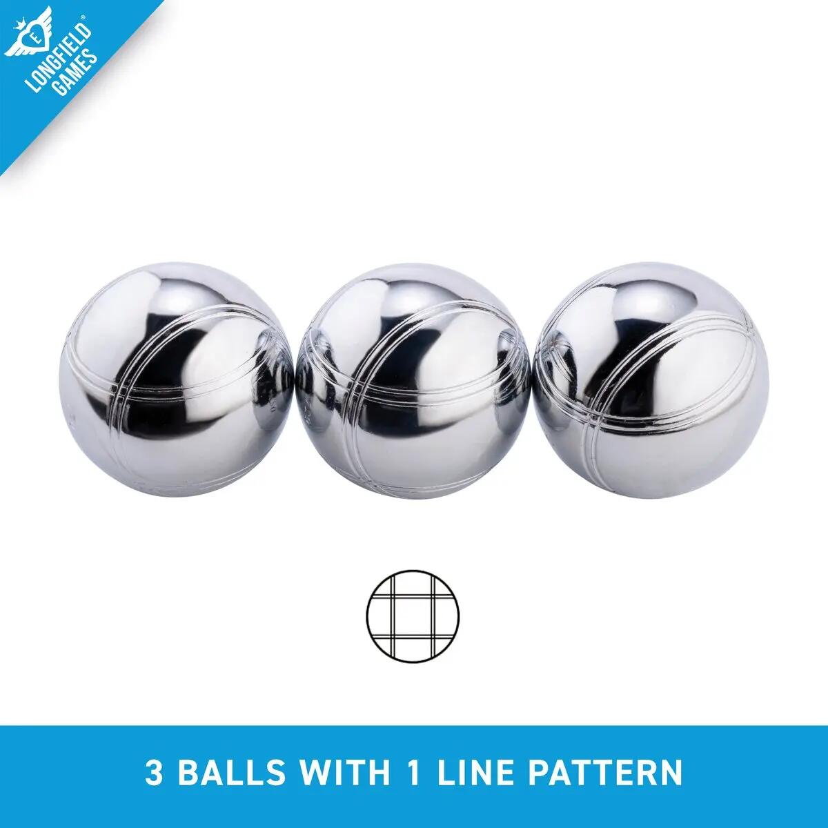 Sportec Set de pétanque en sac - 3 boules 4/4
